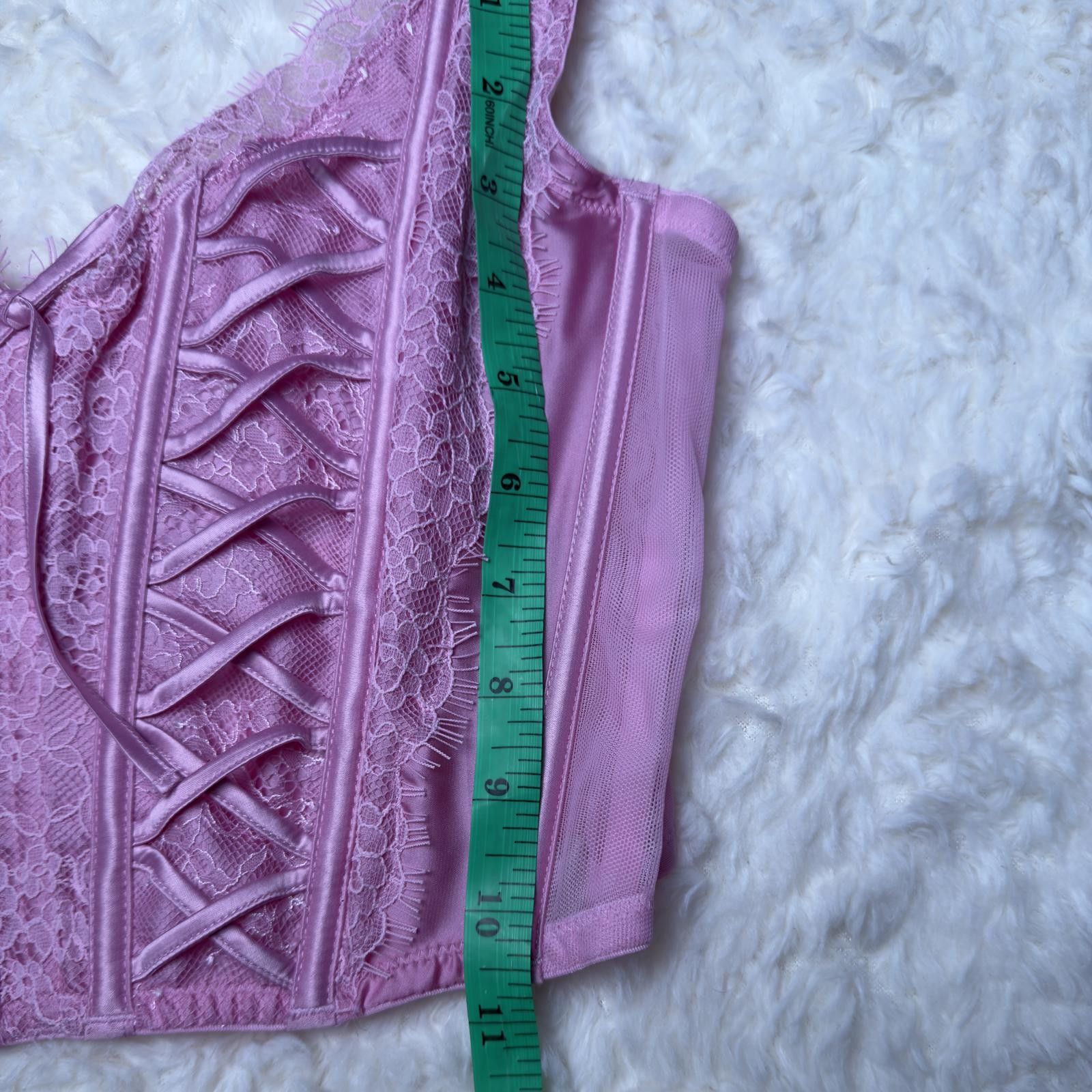 Other Victoria's Secret Pink Lace-Up Corset Top Bra M-DD Size M / US 6-8 / IT 42-44 - 4 Thumbnail