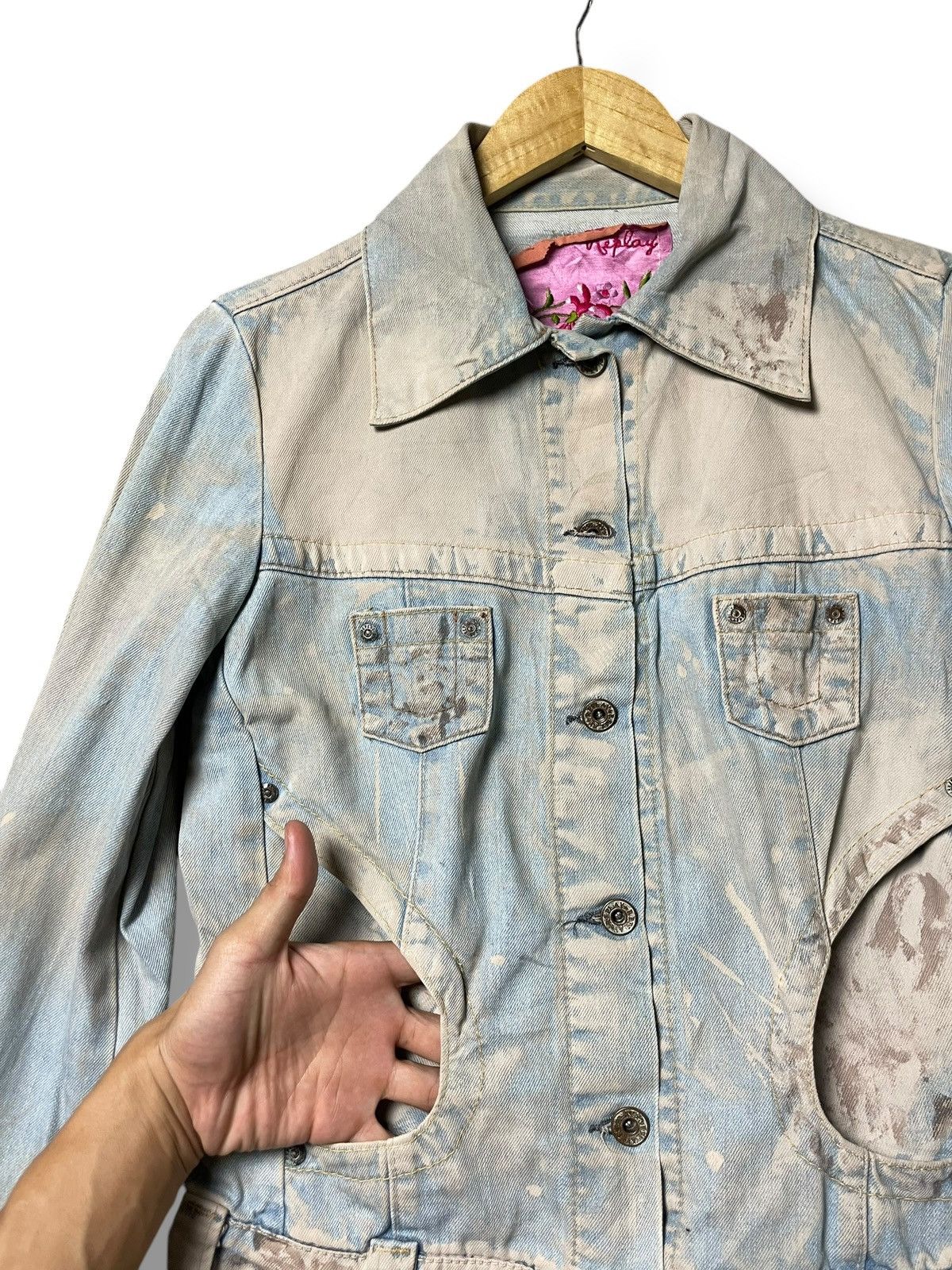 Japanese Brand × Replay Replay Japanese Brand Acid Wash Denim Jacket (45) Size US XS / EU 42 / 0 - 7 Thumbnail