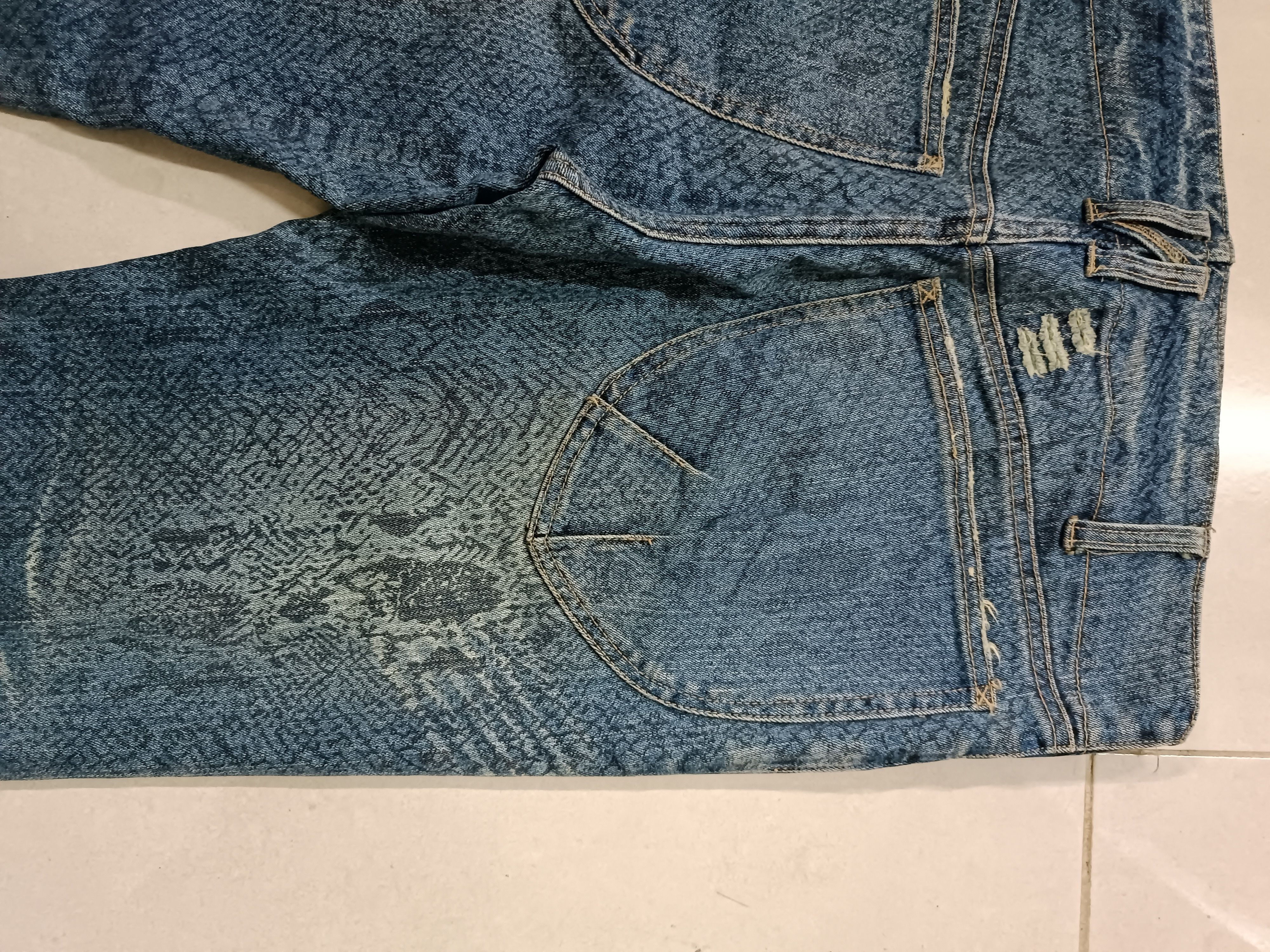 Japanese Brand × Jean RARE 🔥 Japanese Brand Snake Skin Distressed Jeans Size US 32 / EU 48 - 13 Thumbnail