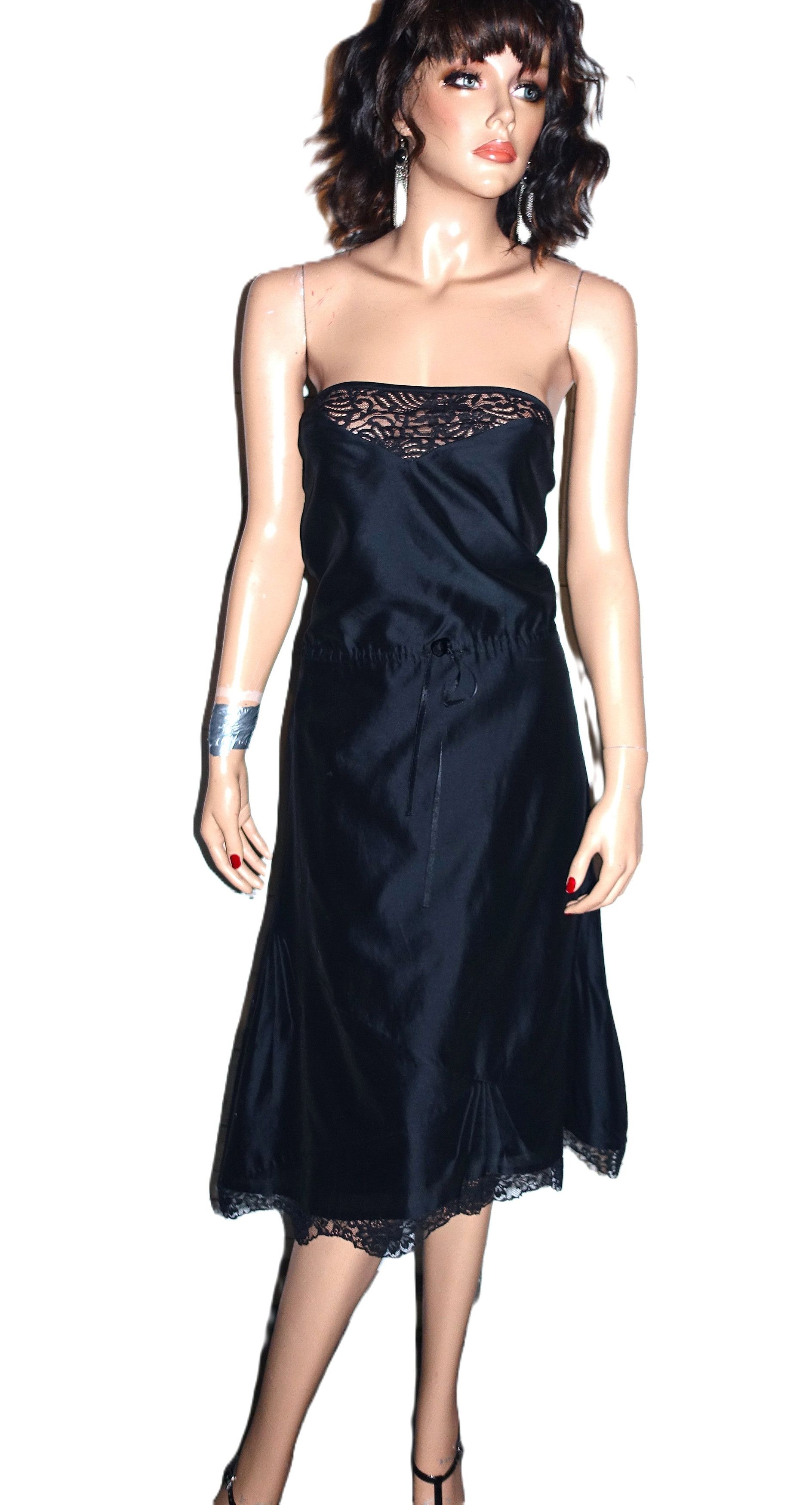 Banana Republic Banana Republic Black Strapless Lace Party Dress 2 Size XS / US 0-2 / IT 36-38 - 2 Thumbnail