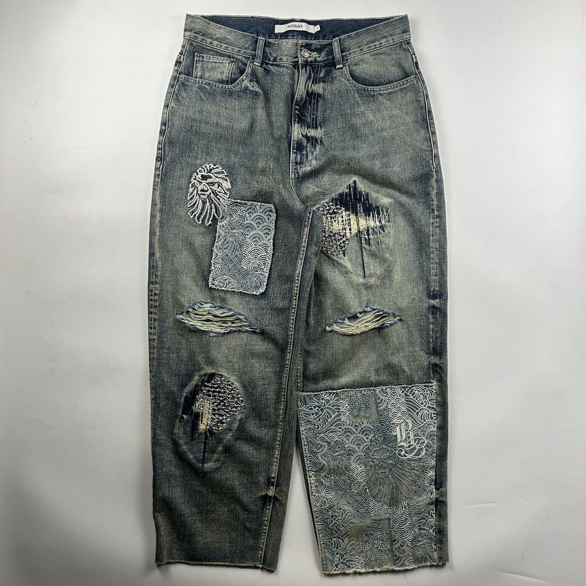 Bape Bape Black Distressed Jeans Size US 33 - 1 Thumbnail