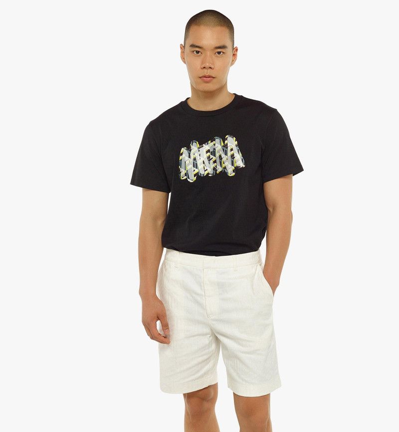 MCM o1mt1gz0126 Cubic Jacquard Denim Shorts in White Size US 34 / EU 50 - 2 Thumbnail