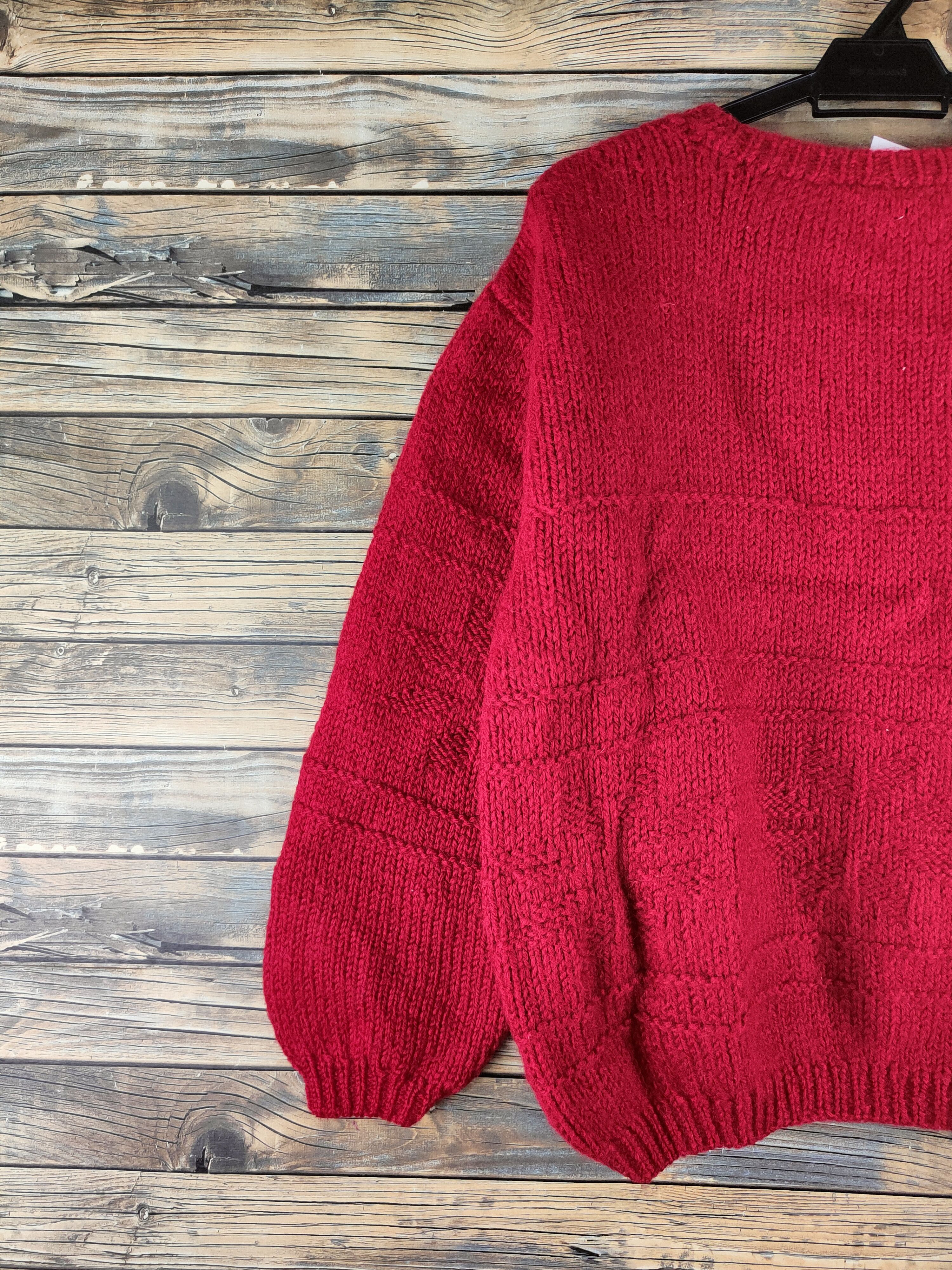 Japanese Brand DL Japan Red Knitwear Sweatshirts #46-434 Size L / US 10 / IT 46 - 8 Thumbnail