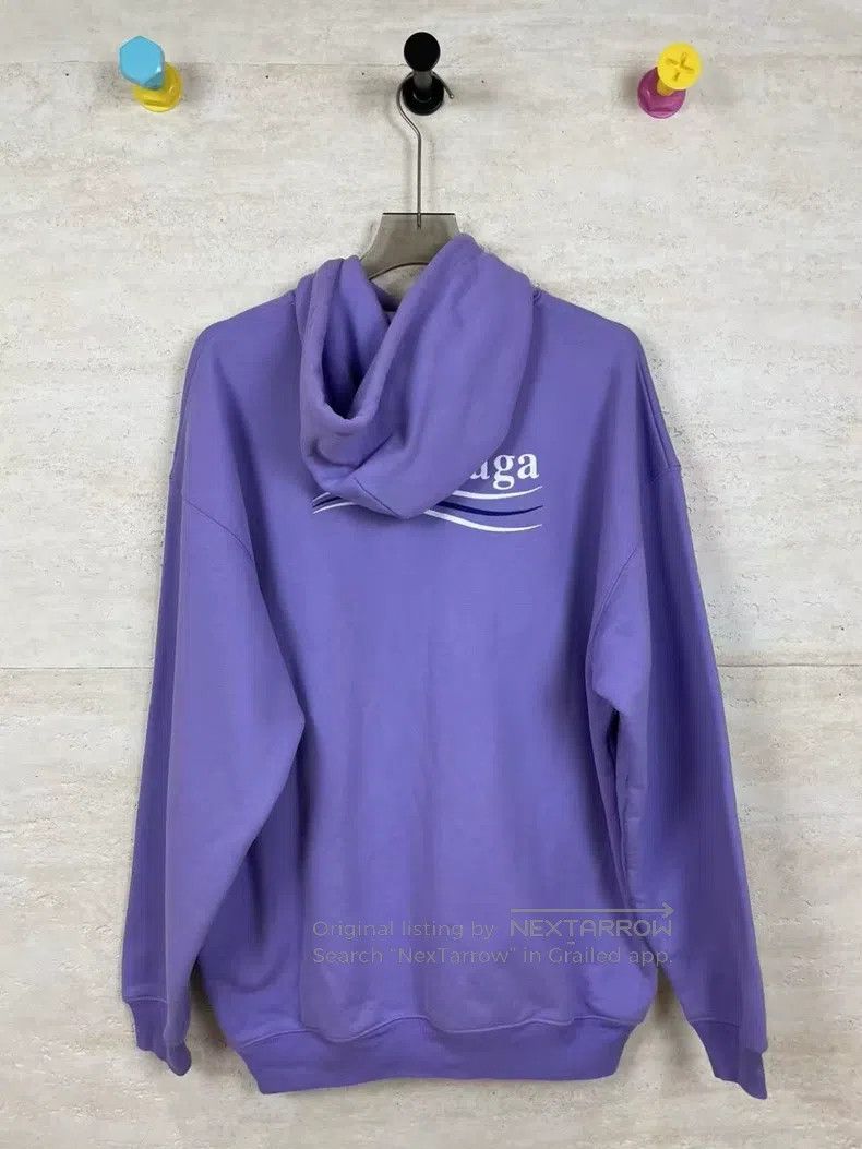 Balenciaga Balenciaga Eggplant Purple Cola Embroidered Hoodie Size US S / EU 44-46 / 1 - 2 Thumbnail