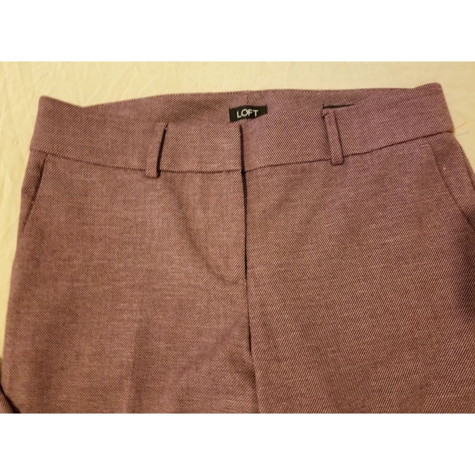 Ann Taylor Womens Ann Taylor Dress Pants 4 Red Slack Trouser Khaki Stretch Pants Womens 4 Red Dress Pants Ann Taylor Size 27" / US 4 / IT 40 - 4 Thumbnail