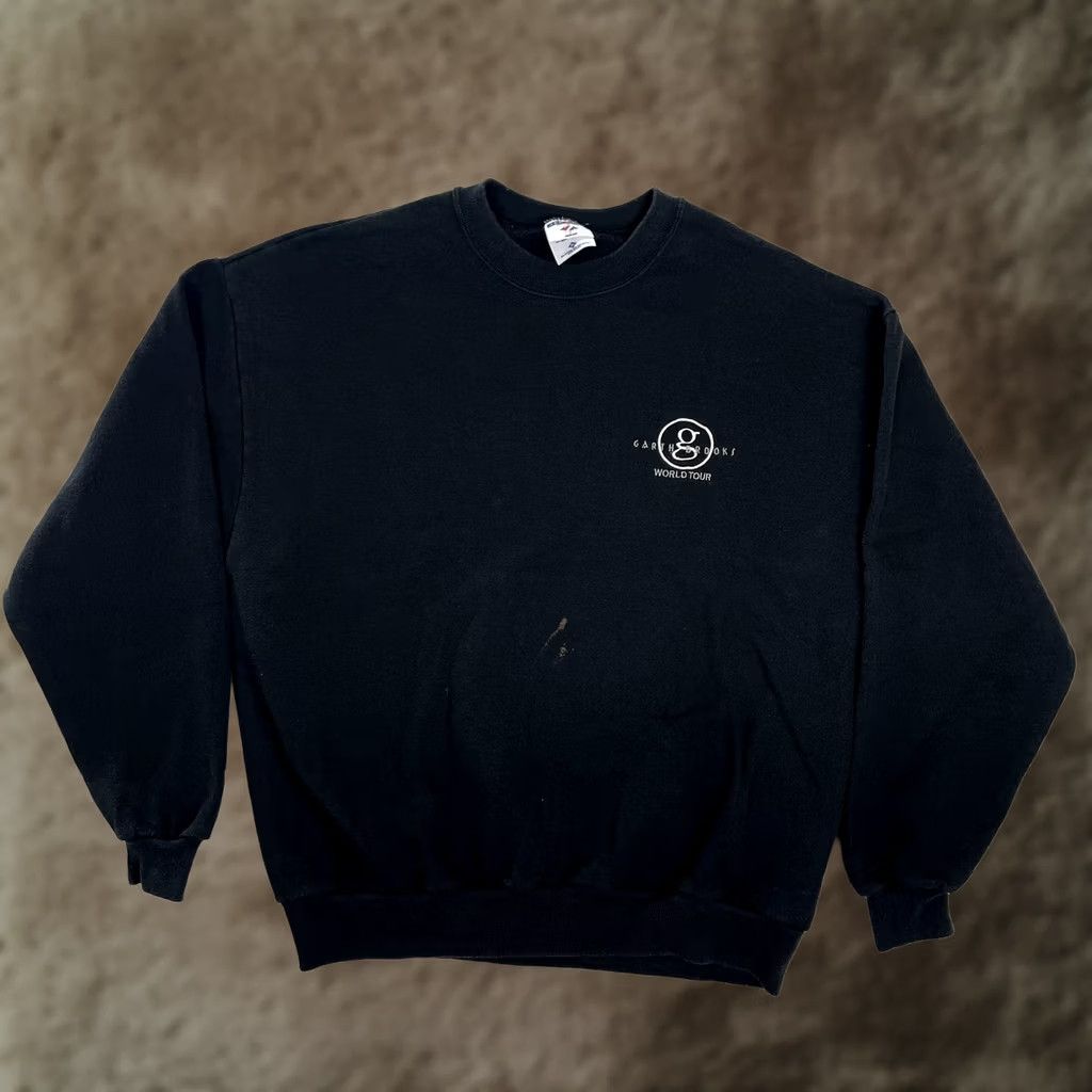 Jerzees VINTAGE Garth Brooks Sweatshirt Mens XL Black Jerzees World Tour Fleece Size US XL / EU 56 / 4 - 1 Thumbnail