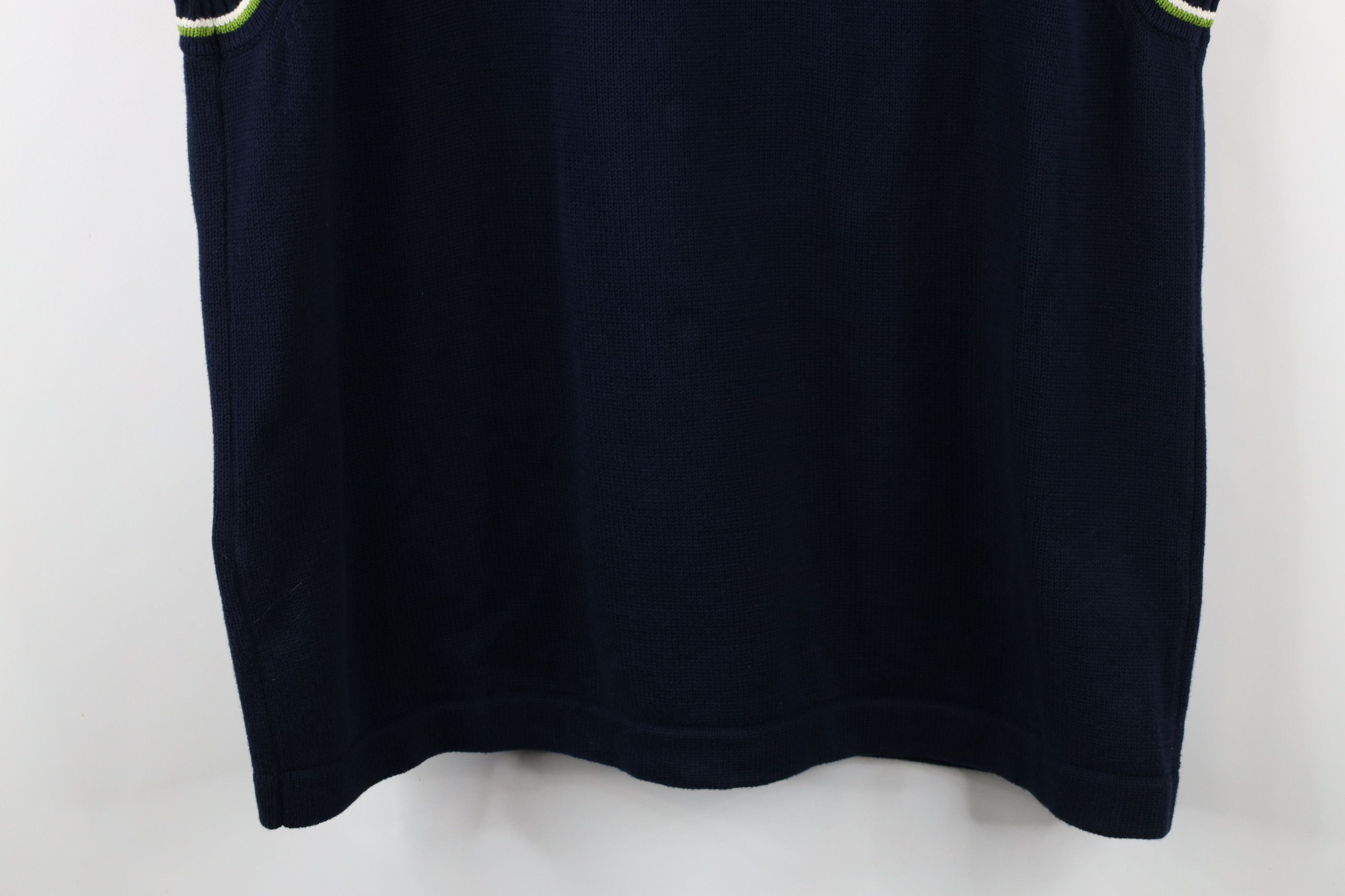 Gap × Vintage Vintage 90s Gap Blank Cotton Knit V-Neck Sweater Vest Blue Size US XL / EU 56 / 4 - 8 Thumbnail