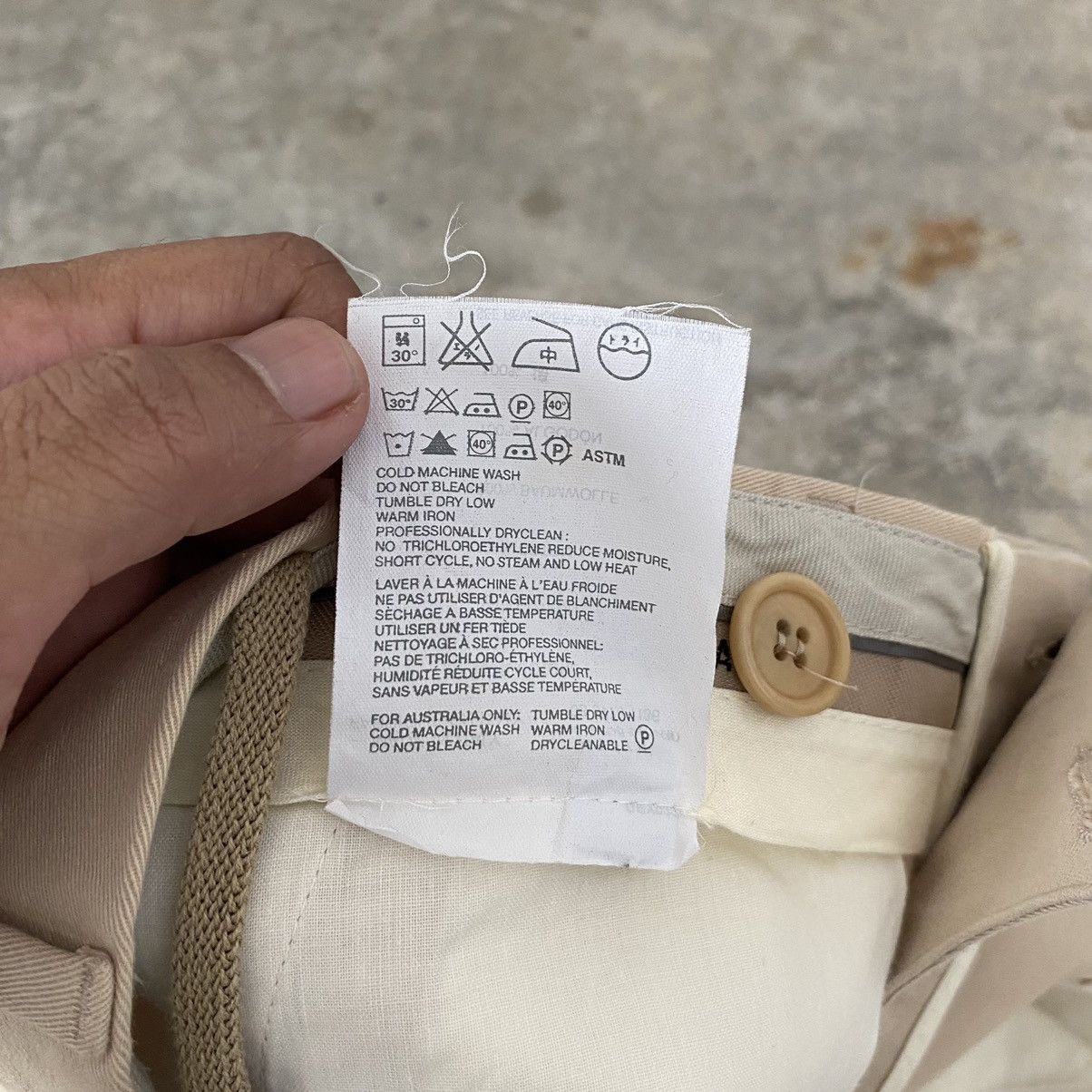 Helmut Lang Fall 2000’s Archive Helmut Lang Beige Tux Trouser Pants RTW Size US 34 / EU 50 - 22 Thumbnail