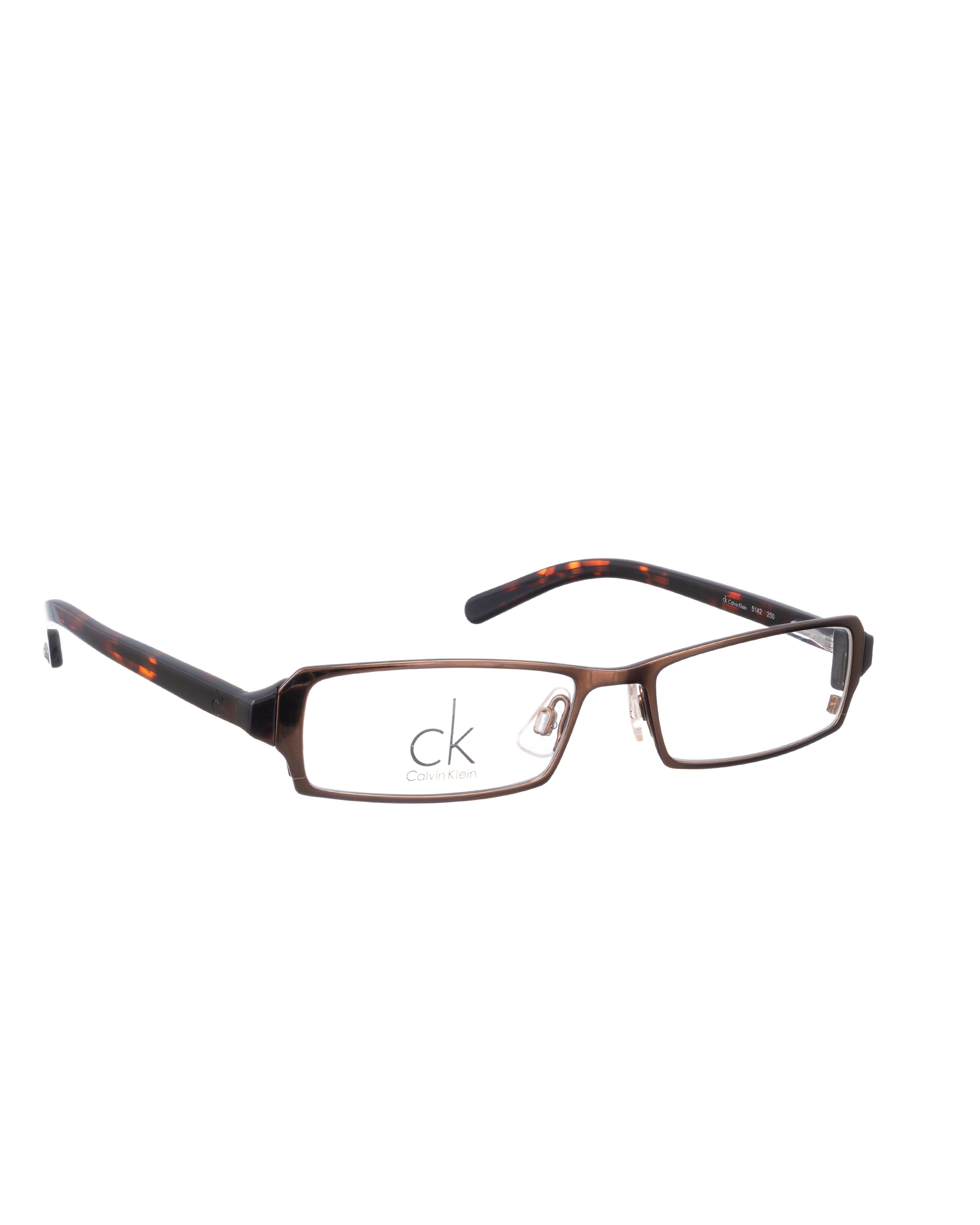Calvin Klein Calvin Klein 00s Brown Havana Metallic Glasses Size ONE SIZE - 2 Thumbnail