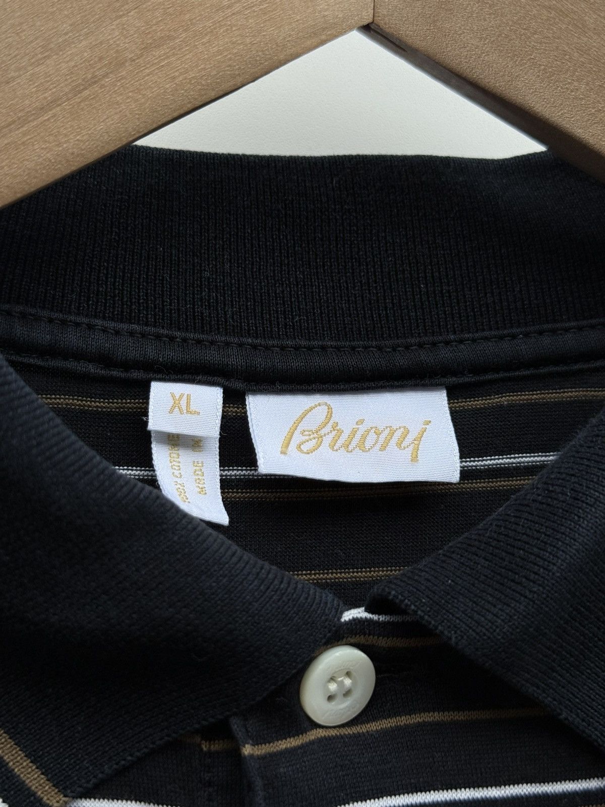 Brioni Brioni Striped Polo T-Shirt Size US XL / EU 56 / 4 - 5 Thumbnail