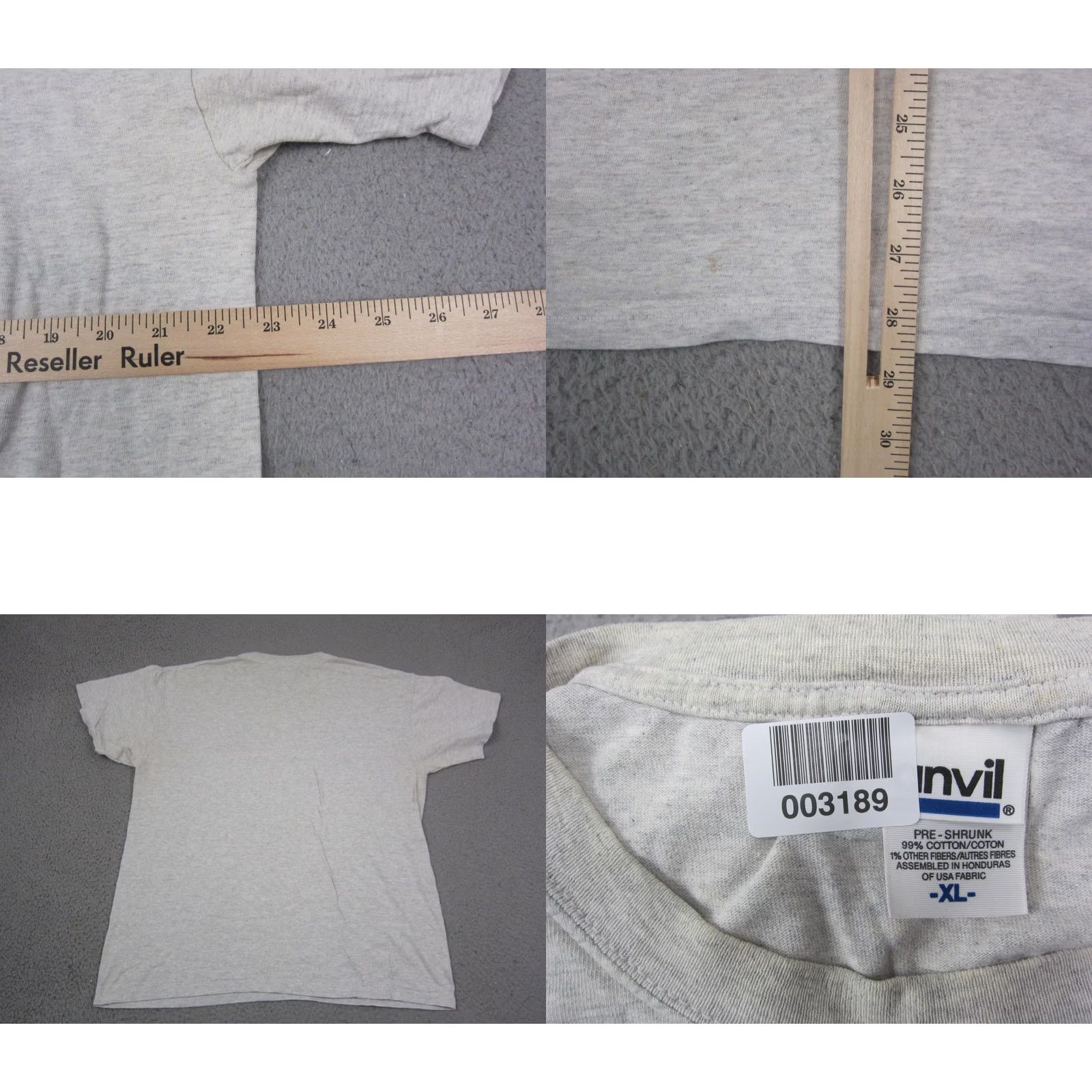 Anvil VINTAGE Kennedy Space Center Shirt Mens XL Gray 90s Space Embroidered Logo Anvil T-Shirt Crew Neck Short Sleeve Cotton Blend Overall Mens Size US XL / EU 56 / 4 - 8 Thumbnail