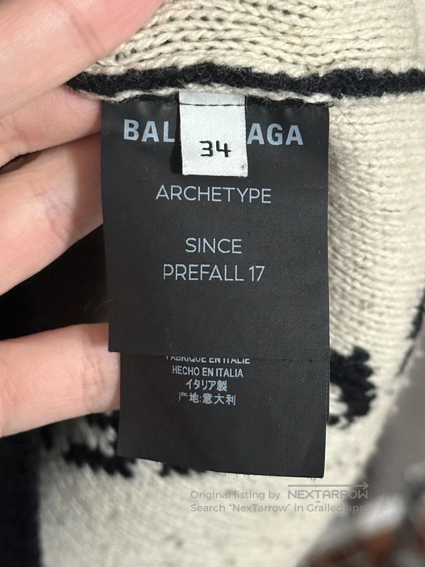 Balenciaga Balenciaga Logo Knit Sweater. Size XXS / US 00 / IT 34 - 3 Thumbnail
