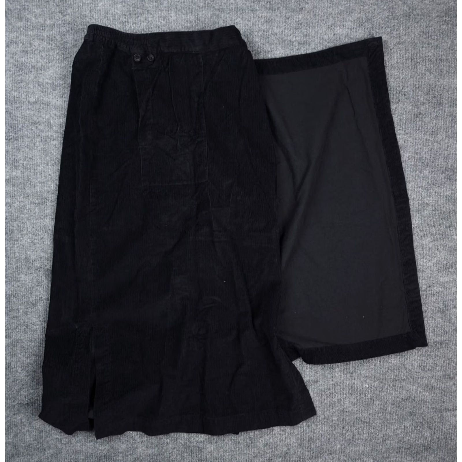 eskandar Eskandar Skirt Womens 1 Black Cashmere Blend Maxi Long Regular UK Made England Women L 26x32 Bohemian Art Festival Casual Travel Workwear Shirt? Size 36" / US 14 / IT 50 - 2 Thumbnail