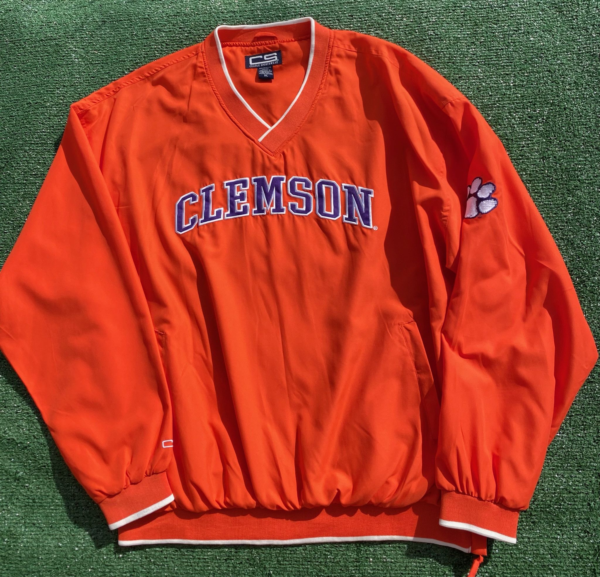 Other Y2K Clemson Tigers Embroidered Orange Pullover Jacket 2XL Size US XXL / EU 58 / 5 - 1 Thumbnail