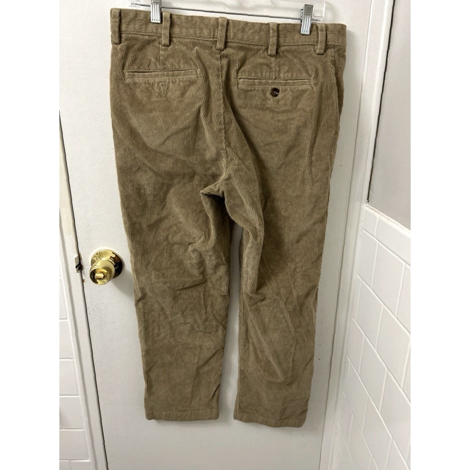 Vintage LL Bean Corduroy Pants Mens 33x28 Tan Stretch YKK Classic Fit 502835 Khakis Pants Men Beige Straight Front 5-Pocket Casual Workwear Vintage No N/A Size US 33 - 7 Thumbnail