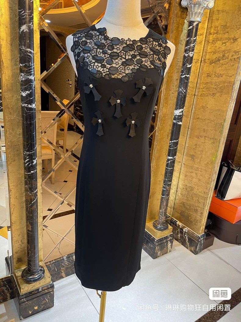 Versace Versace Lace patchwork Medusa cross heavy work dress Size M / US 6-8 / IT 42-44 - 1 Thumbnail