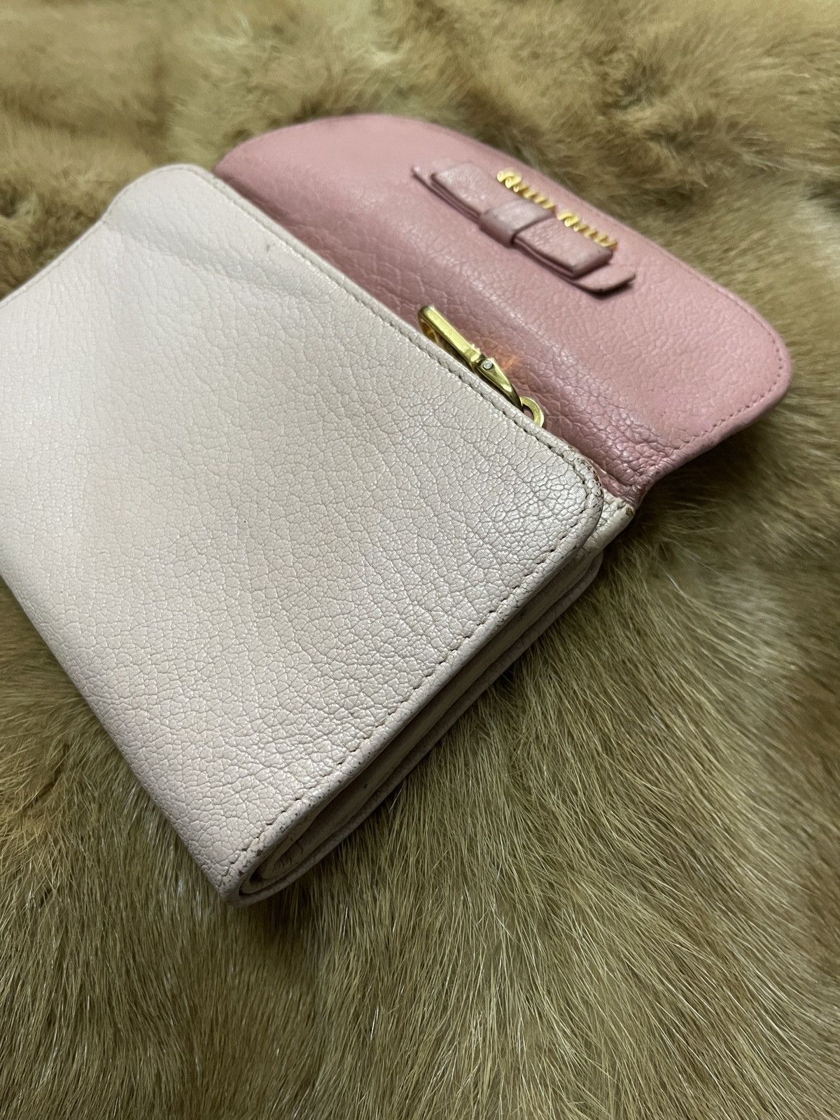 Miu Miu Miu Miu 198 Ribbon Tri-Fold Wallet Size ONE SIZE - 7 Thumbnail