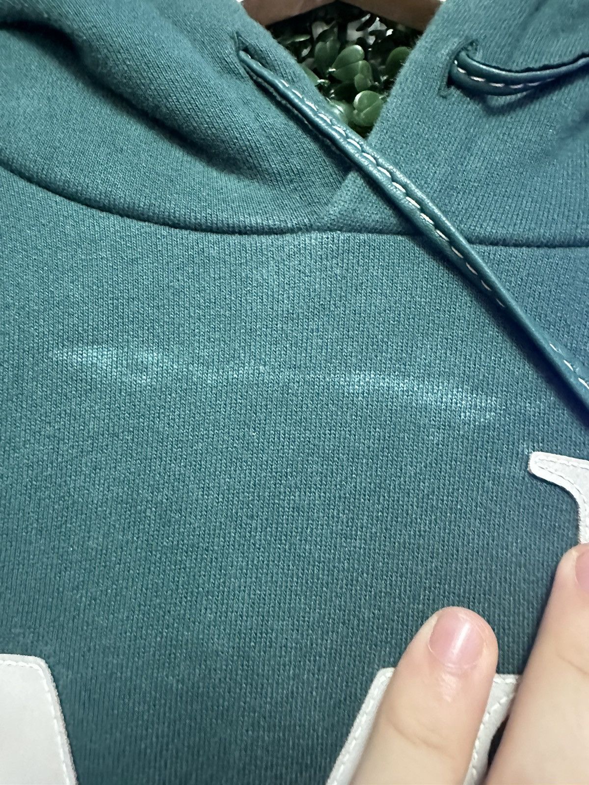 Amiri Amiri Leather Logo Forest Green Hoodie Size US M / EU 48-50 / 2 - 2 Thumbnail