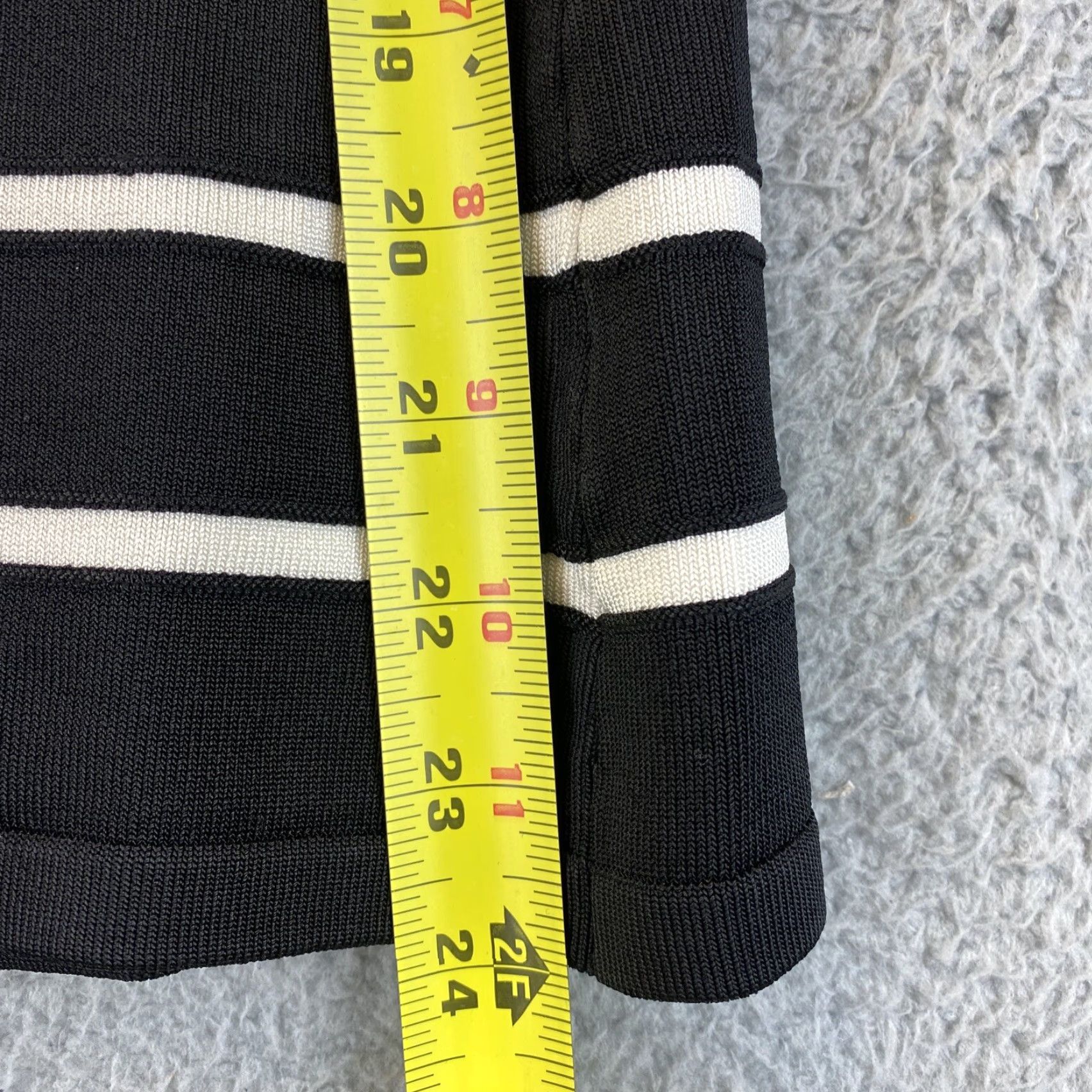 White House Black Market White House Black Market Blouse Shirt Women M Black Short Sleeve Collared Geometric Pattern Vintage No Size M / US 6-8 / IT 42-44 - 6 Thumbnail