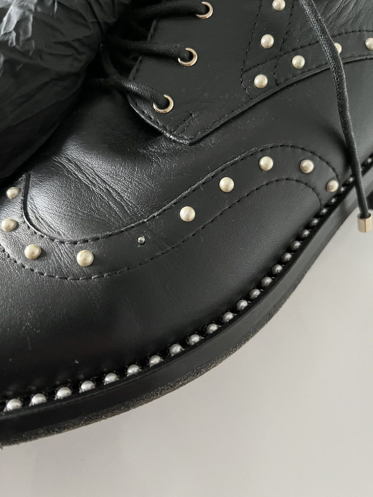 Jimmy Choo Jimmy Choo Black Leather Studded Ankle Size US 9.5 / IT 39.5 - 7 Thumbnail