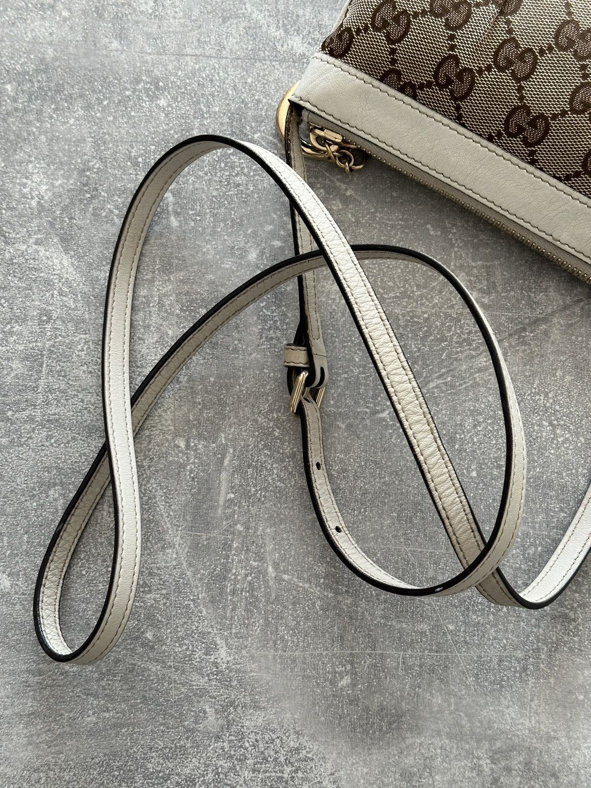 Gucci Gucci Mini Monogram Cross Body bag White/Beige 212216 Size ONE SIZE - 13 Thumbnail