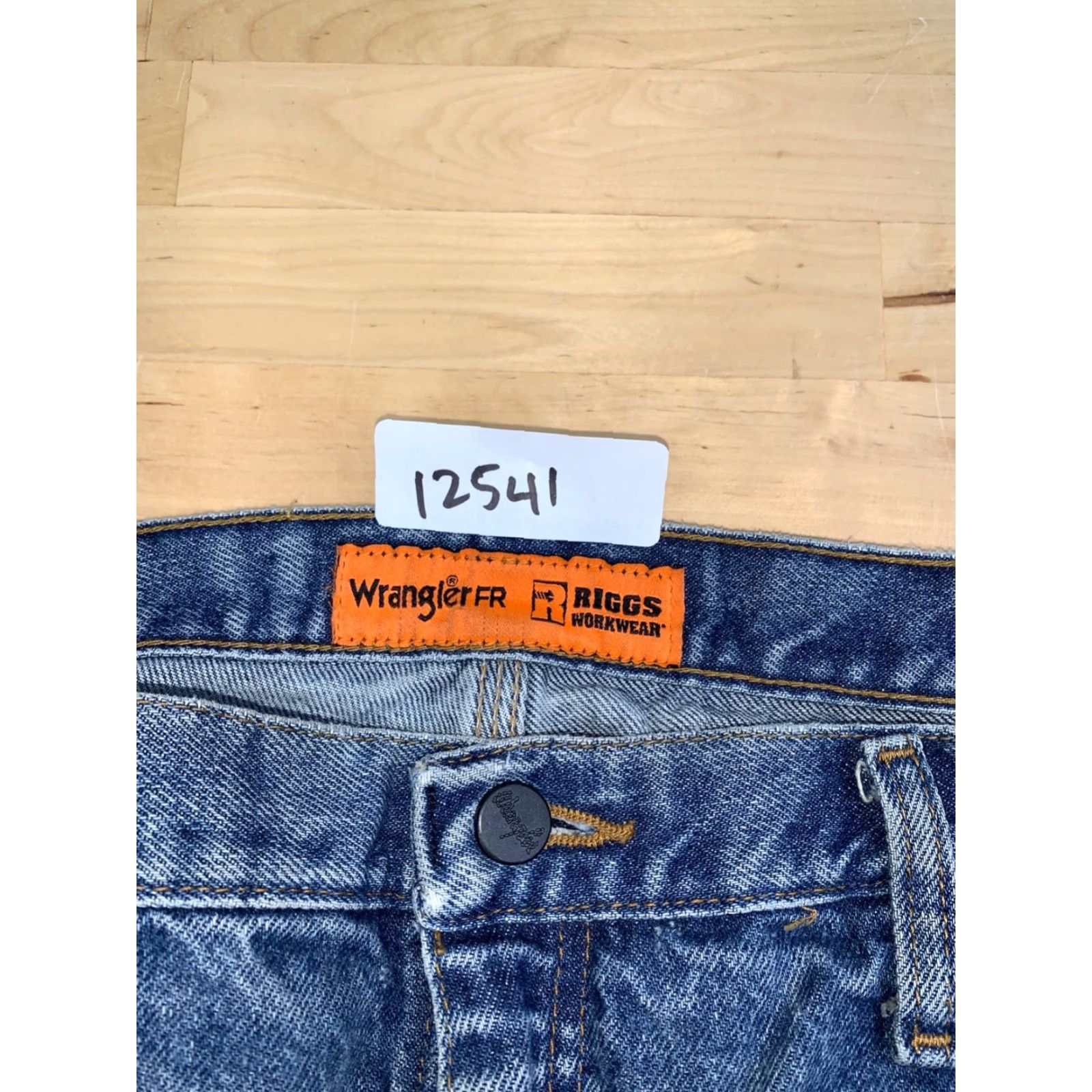 Wrangler Wrangler Wrangler FR Riggs Workwear Jeans Mens 40x30 Blue Denim 5-Pocket Logo Straight 30 In Regular Vintage: No Size US 40 / EU 56 - 2 Thumbnail
