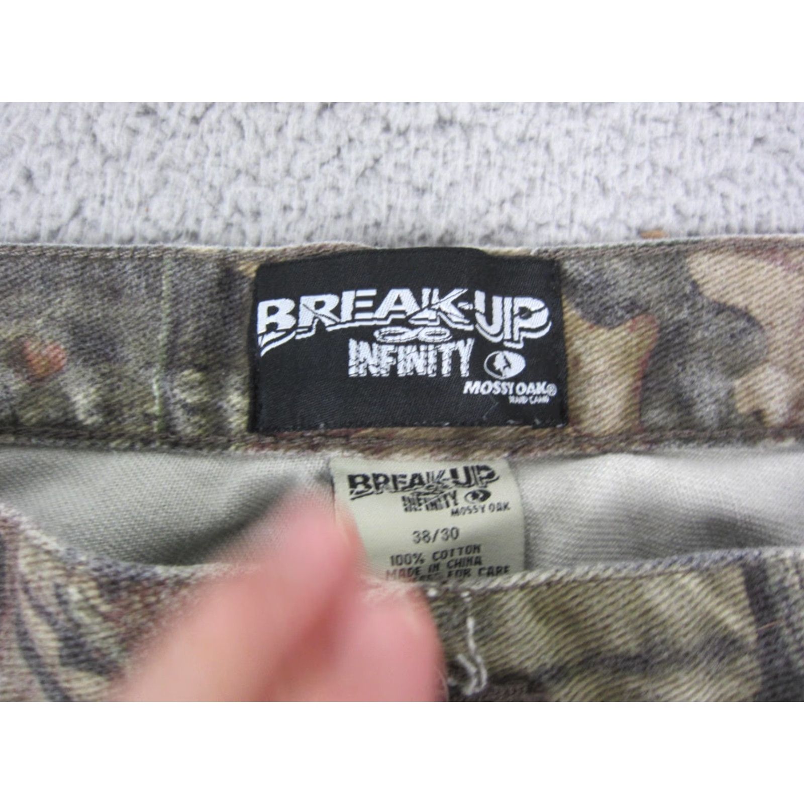 Vintage Break Up Mossy Oak Pants Mens 38x30 Camouflage Camo 90s Cotton Canvas Regular Straight Pocket Brown Green Workwear Casual Mens Size US 38 / EU 54 - 3 Thumbnail
