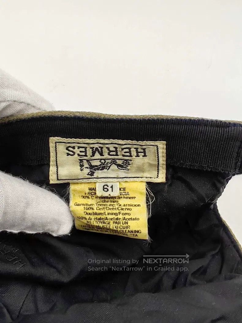 Hermes Hermes size 61 Embroidered H Logo Cashmere Baseball Cap Size ONE SIZE - 2 Thumbnail