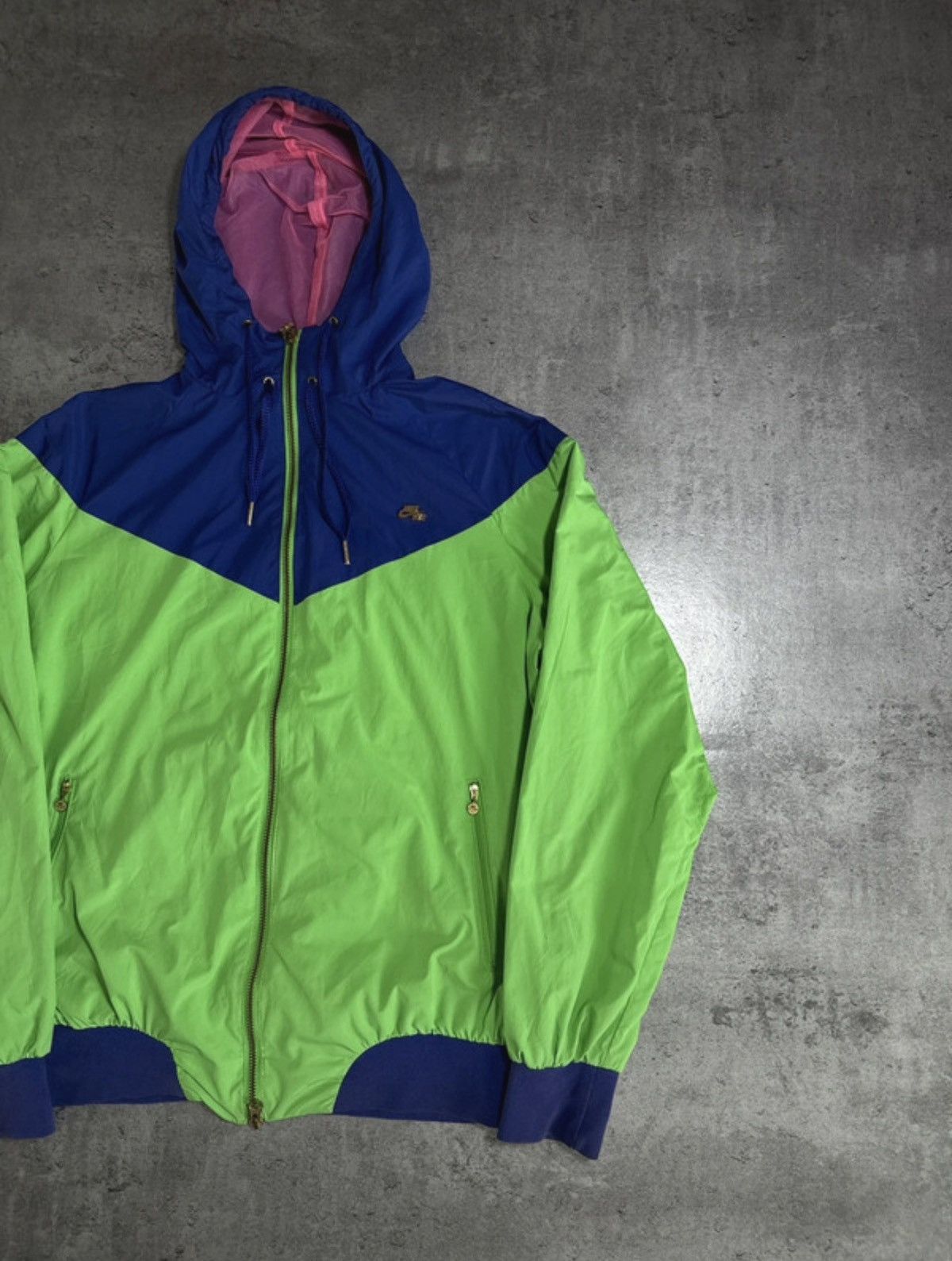 Nike SB Nike SB Bomber Windbreaker Jacket Green Blue Retro Skate Size US M / EU 48-50 / 2 - 2 Thumbnail