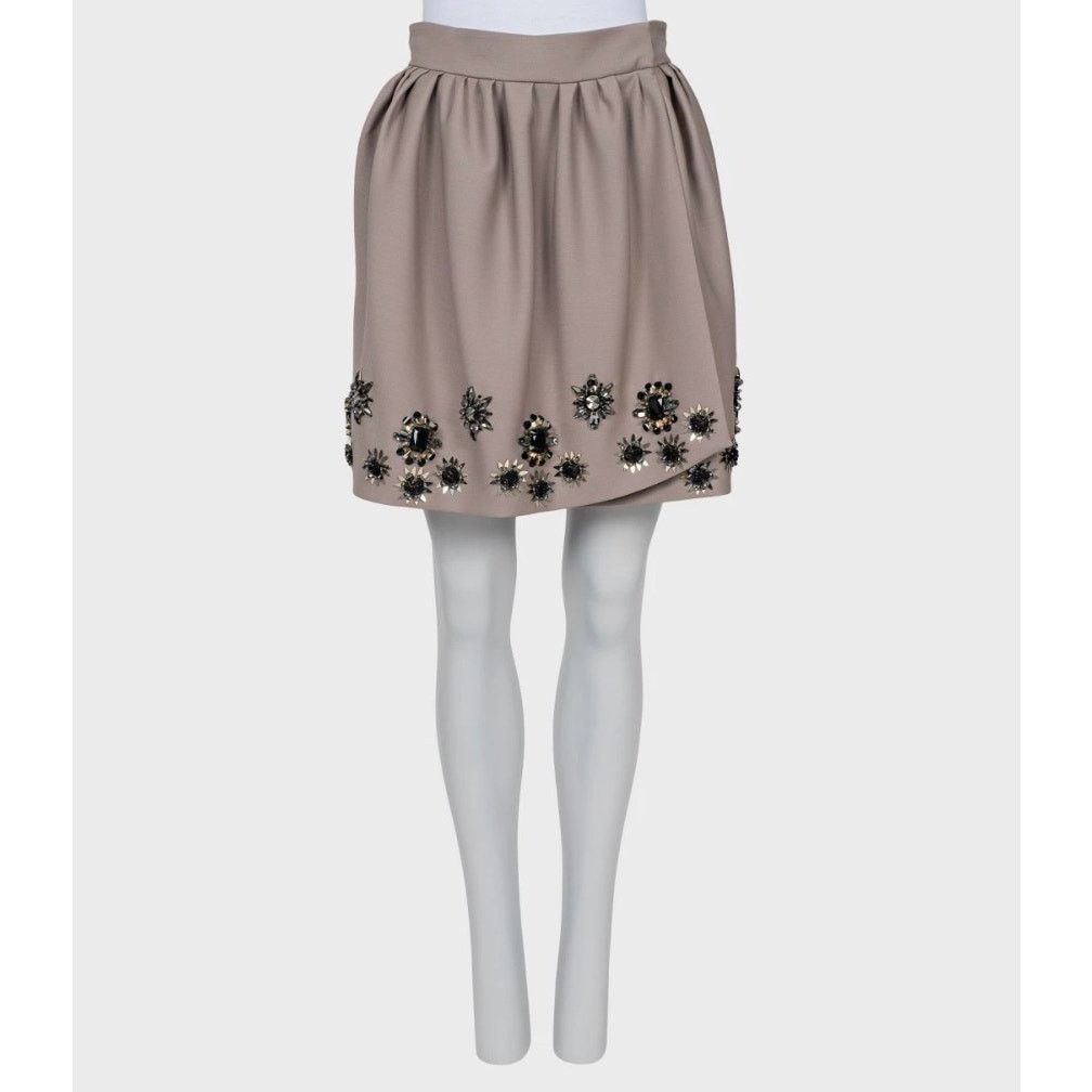Dior Christian Dior Embellished Floral Crystal Skirt FR38/M Size 27" / US 4 / IT 40 - 1 Thumbnail