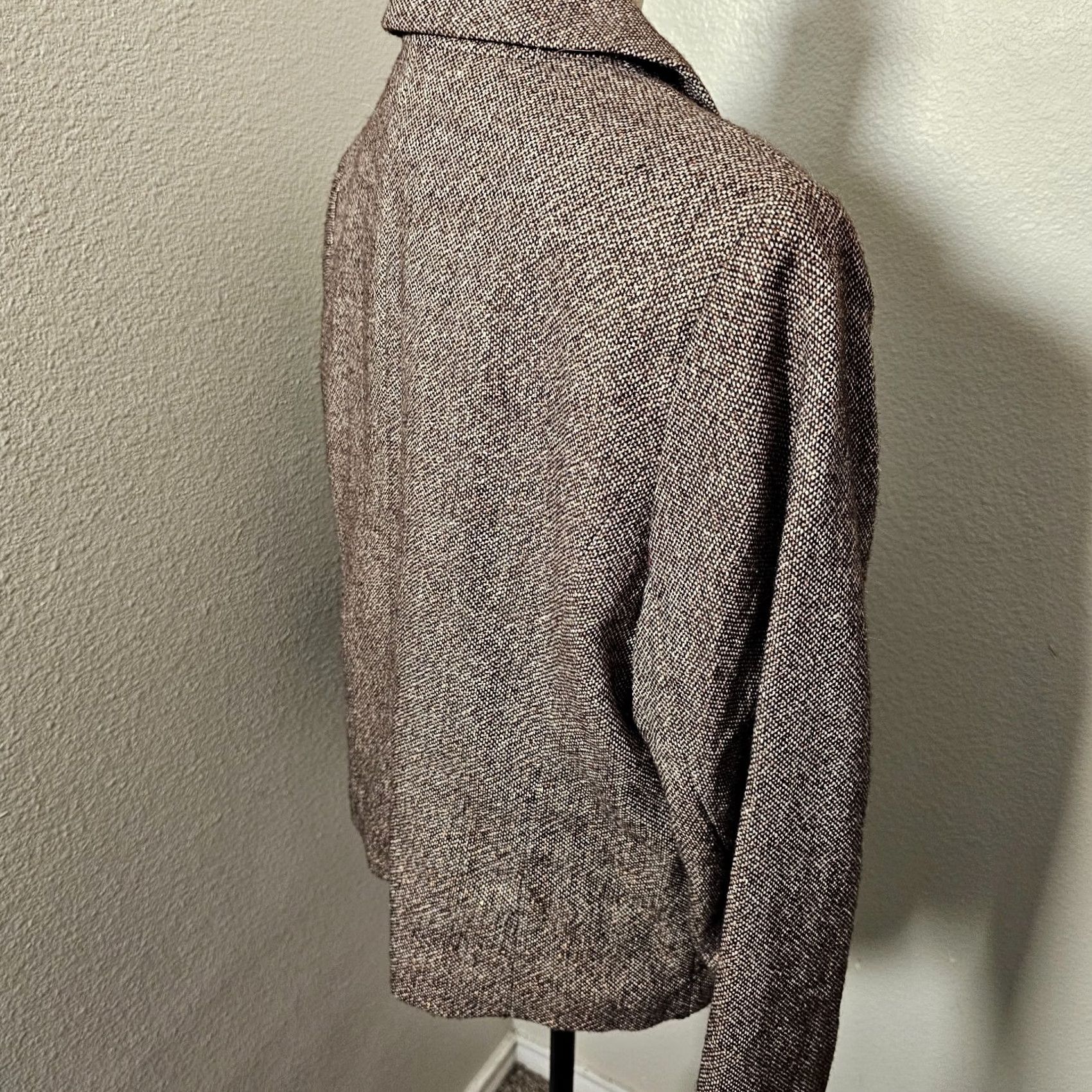 Vintage VINTAGE Chadwick's Wool Blend Blazer Womens 16 Brown Jacket Pockets Lined Button Crew Neck/Sleeve? Size XXL / US 16-18 / IT 52-54 - 4 Thumbnail