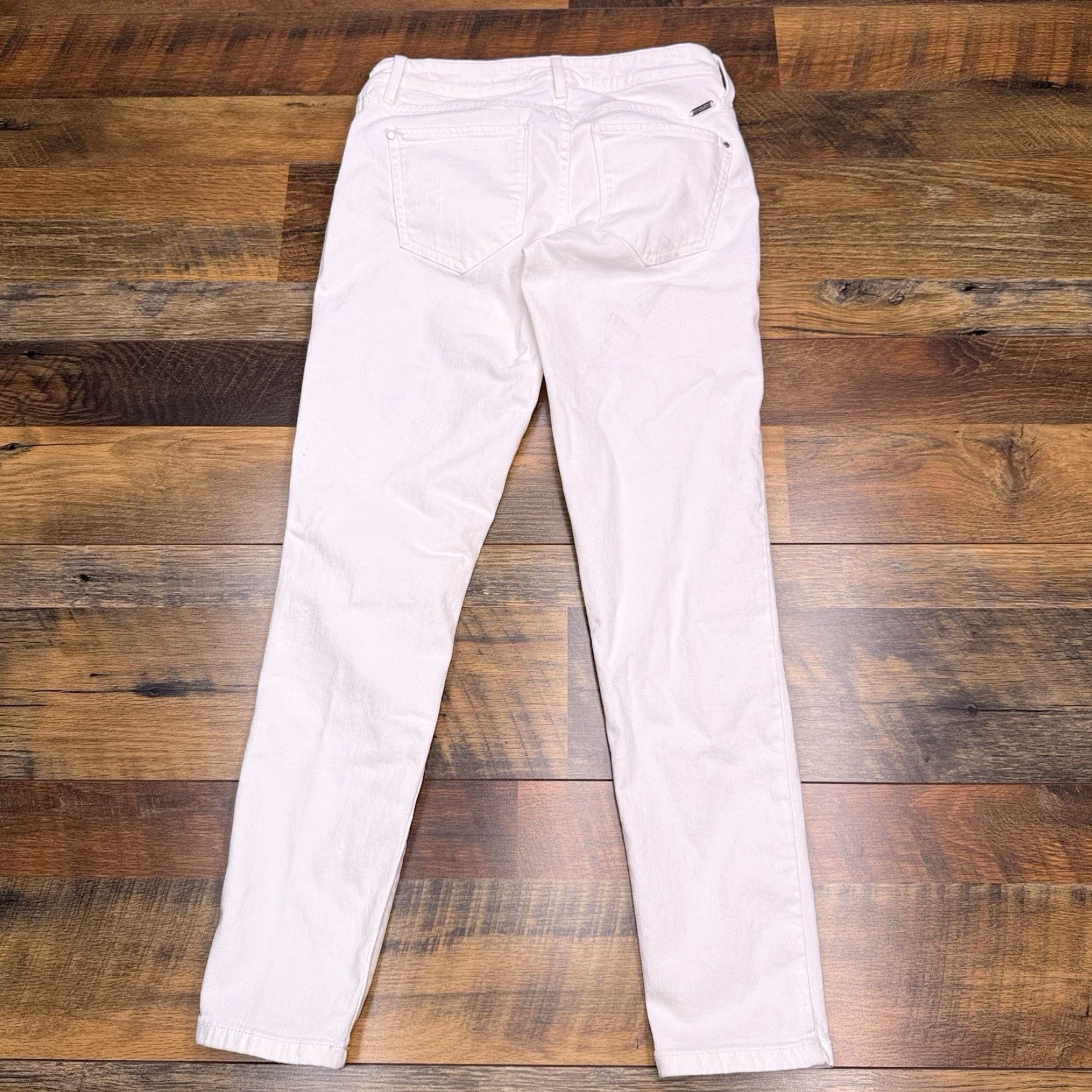 Guess GUESS Power Stretch Skinny Jeans Womens 26 White Low Rise Zippers Ankle - 5-Pocket Denim Slim Stretch Size 26" / US 2 / IT 38 - 3 Thumbnail