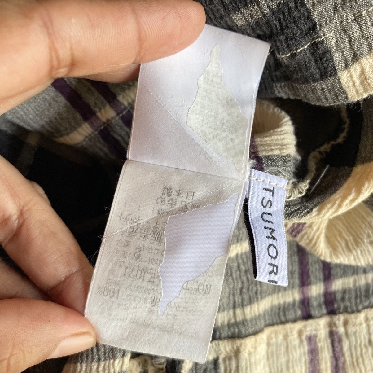 Tsumori Chisato Tsumori Chisato Multi-Color Stretch Check Pleated Shirt Size US S / EU 44-46 / 1 - 12 Thumbnail