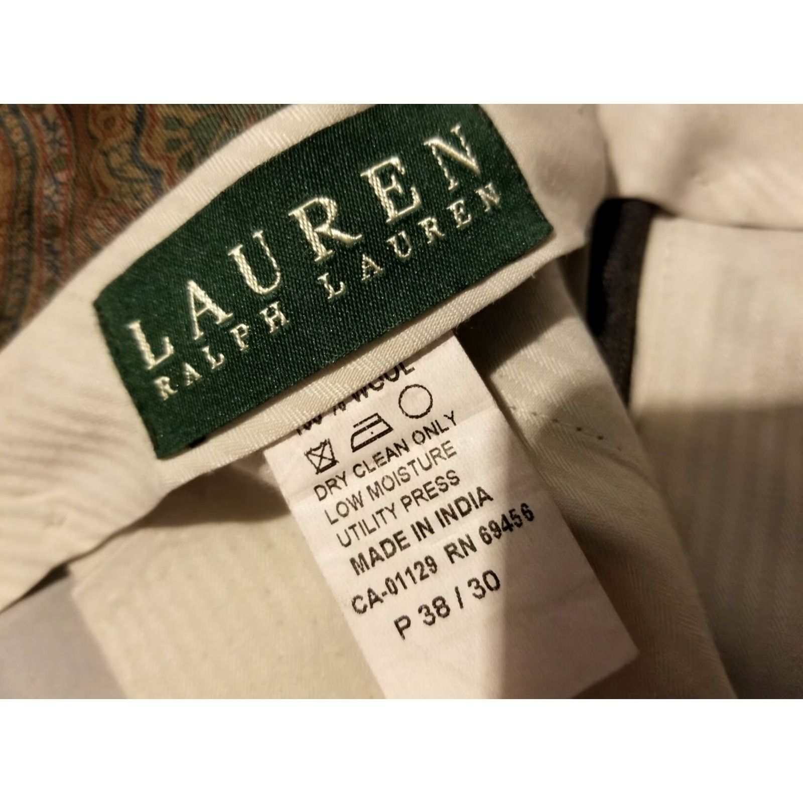 Polo Ralph Lauren VINTAGE Mens Polo Ralph Lauren Wool Dress Pants 38x30 Gray Slack Chino Khaki Trouser Size US M / EU 48-50 / 2 - 5 Thumbnail