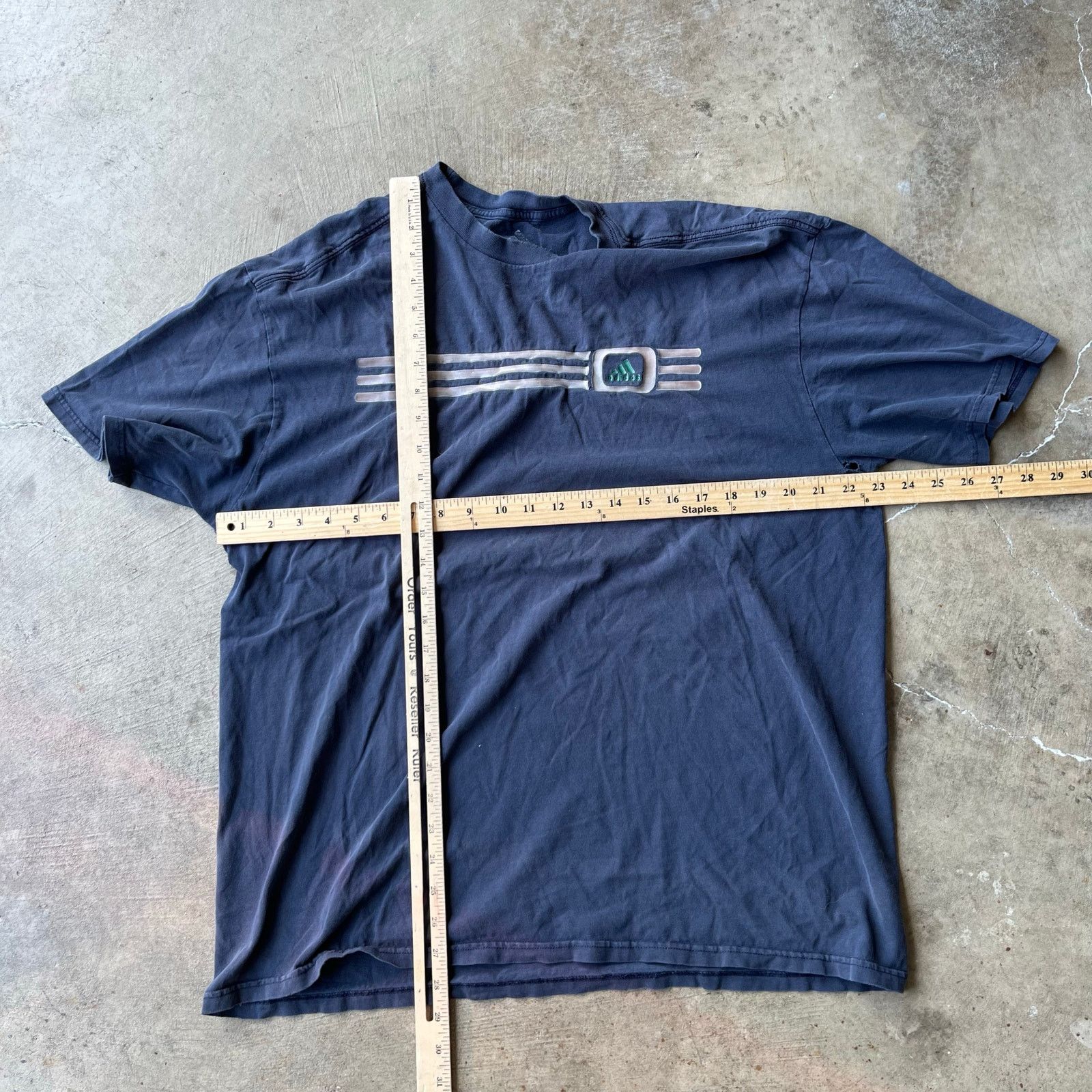 Vintage ADIDAS 3 STRIPE LOGO SPELLOUT BLANK SHIRT NAVY XL 00S Y2K Size US XL / EU 56 / 4 - 5 Thumbnail