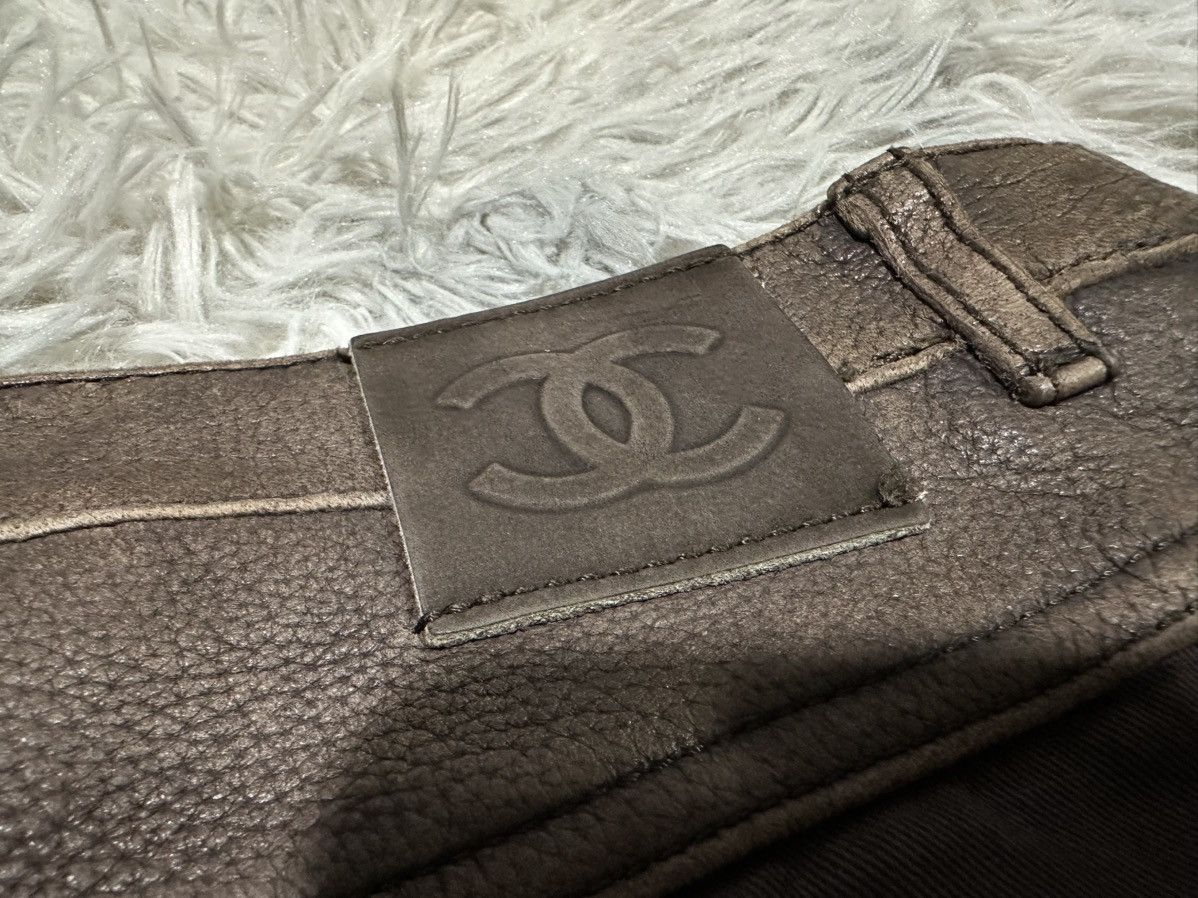 Chanel 🔥Archived Aw02 Chanel Hybrid Leather Denim Western Bootcut Size US 28 / EU 44 - 7 Thumbnail