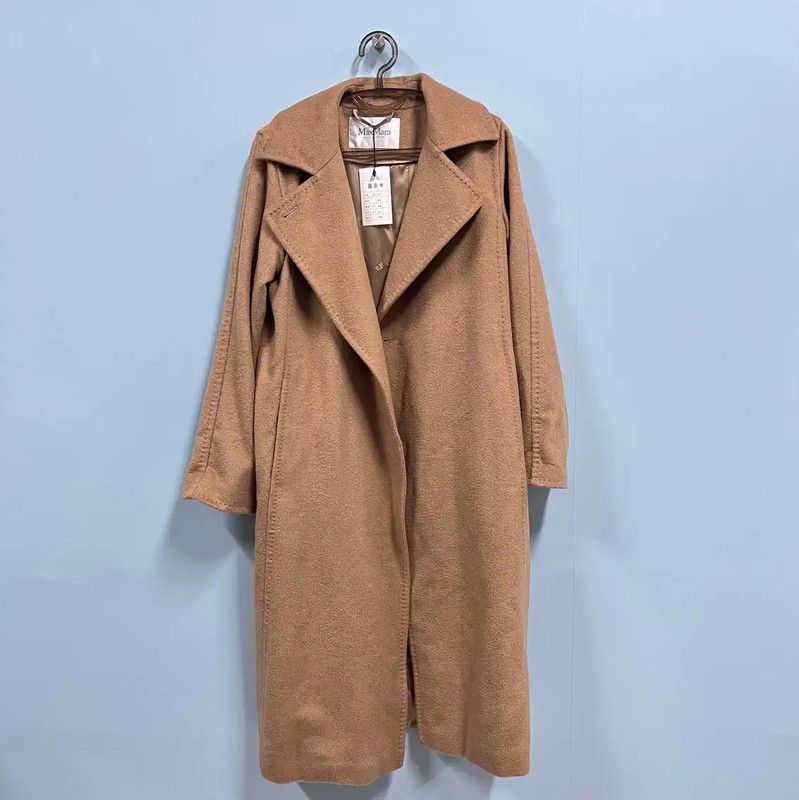 Max Mara MaxMara Camel Alpaca Wool Women's Coat 0089 Size L / US 10 / IT 46 - 1 Thumbnail