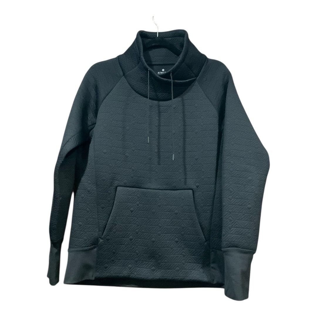 Athleta Athleta Sweatshirt Women Medium Black Elevation Quilted Size M / US 6-8 / IT 42-44 - 2 Thumbnail
