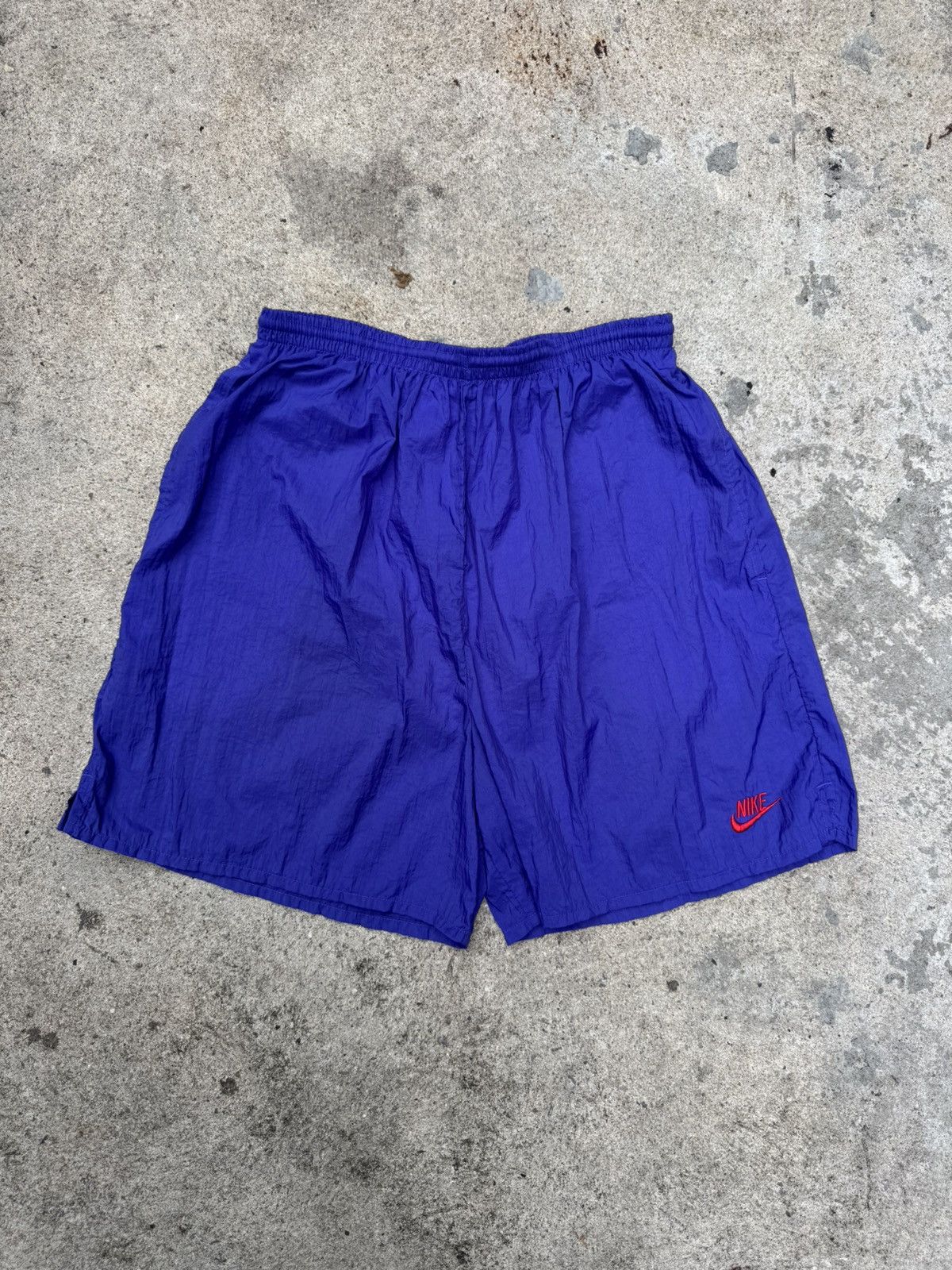 Nike Vintage Nike Spellouts Nylon 90's Short Pants Size US 32 / EU 48 - 2 Thumbnail