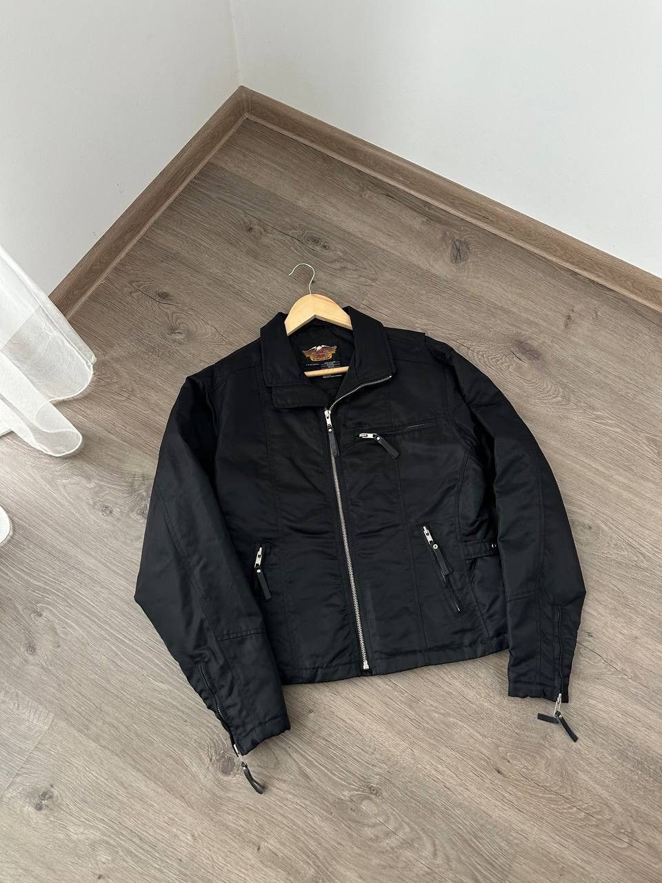 Harley Davidson × Vintage Vintage Harley Davidson Black Moto Big Logo Jacket Size US M / EU 48-50 / 2 - 3 Thumbnail