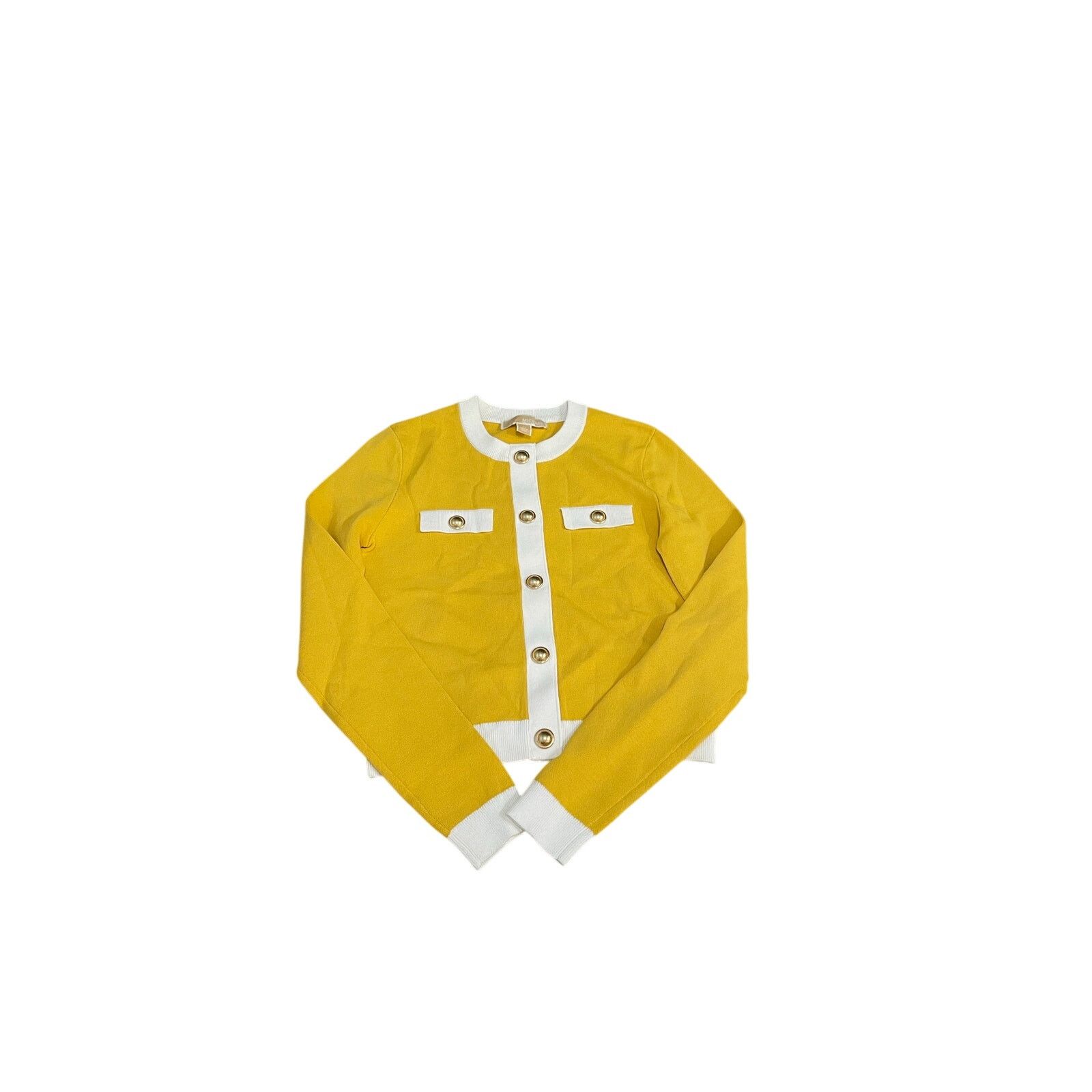 Michael Kors 🧥 Michael Kors Daisy Yellow Button-Up Sweater – Size XS Size XS / US 0-2 / IT 36-38 - 1 Thumbnail