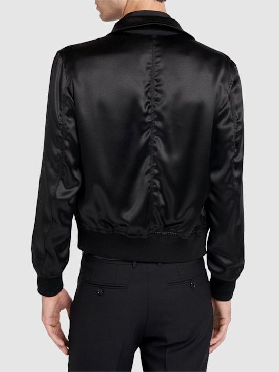 Tom Ford o1w1db10925 Silk Satin Reversible Jacket in Black Size US M / EU 48-50 / 2 - 3 Thumbnail
