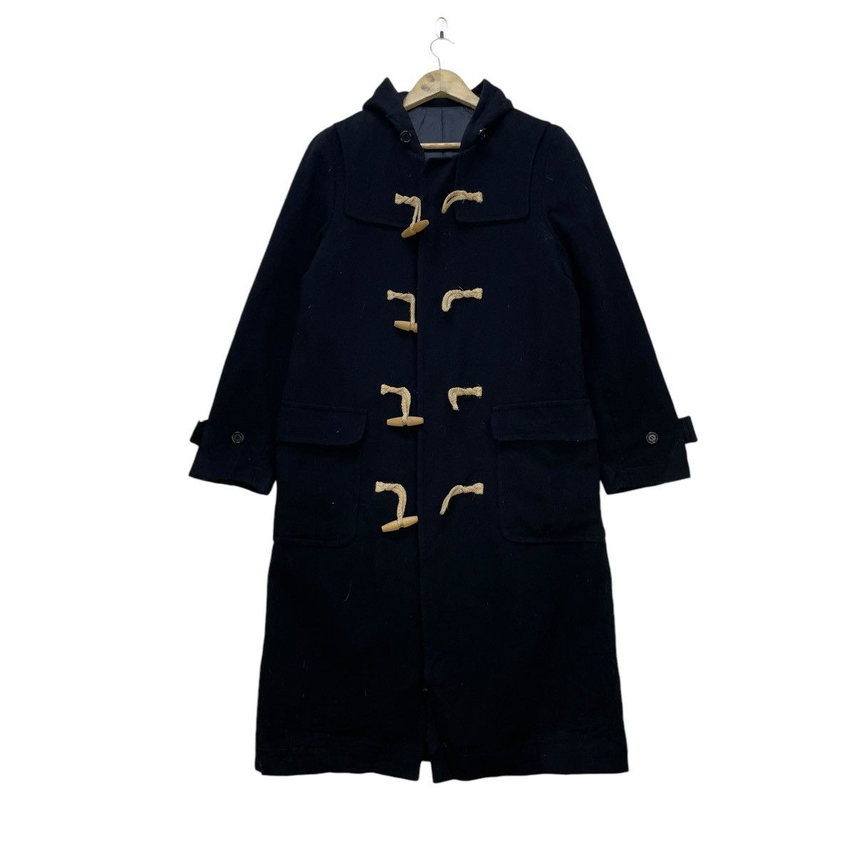 Autumn Cashmere × Yohji Yamamoto 💥Ined Yohji Yamamoto Toggles Button Hoodie Long Coat Jacke Size M / US 6-8 / IT 42-44 - 1 Thumbnail
