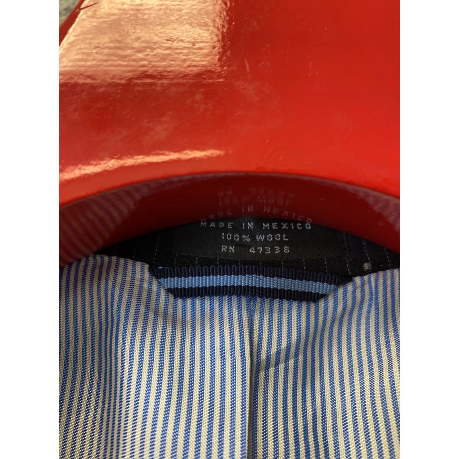 Tommy Hilfiger Tommy Hilfiger Mens Blazer Jacket Navy Striped 42R Two-Button Notch Lapel Single Breasted Regular Front Coat/129-13 Size 42R - 3 Thumbnail