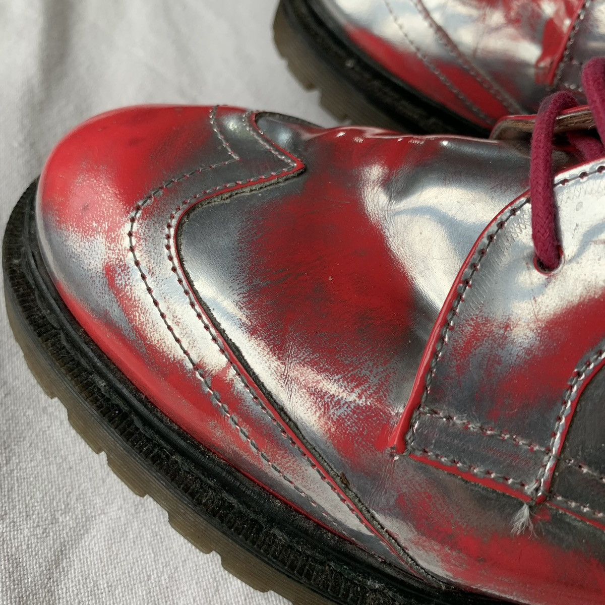Red Valentino pink and silver lace up shoes