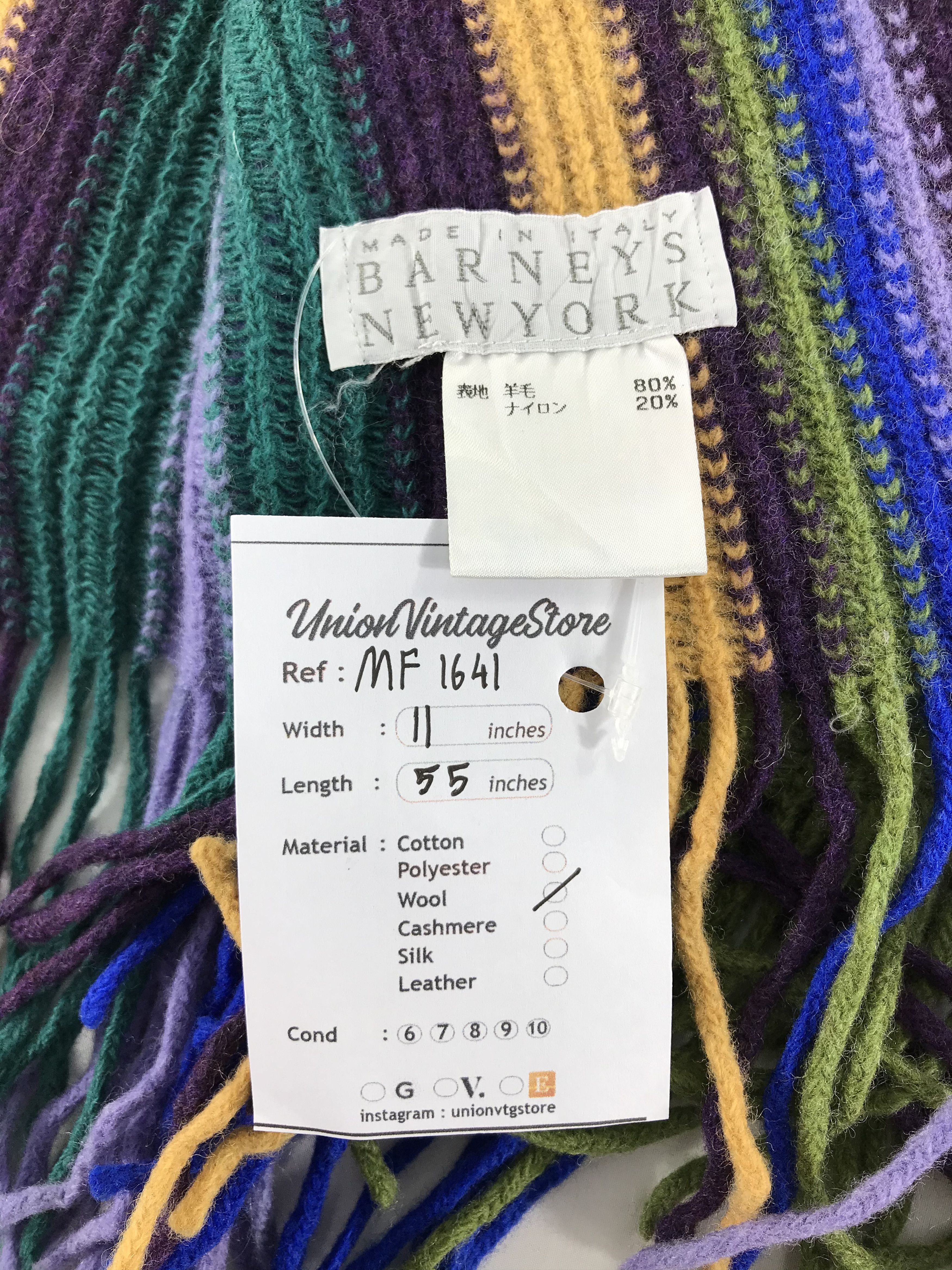 Barneys New York Vintage Barneys New York Scarf/Muffler/Neckwear MF1641 Size ONE SIZE - 4 Thumbnail