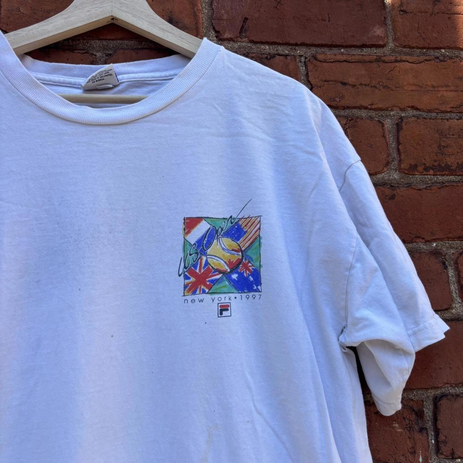Fila vintage Fila us open New York t shirt 1997 L Size US L / EU 52-54 / 3 - 2 Thumbnail
