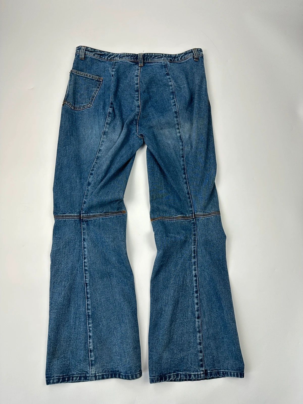 Marithe + Francois Girbaud Marithé + François Girbaud 90’s Twisted Flared Denim Pants Size US 28 / EU 44 - 4 Thumbnail