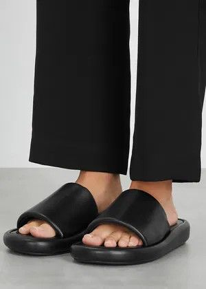 Balenciaga o1y0625 Leather Slippers in Black Size US 7 / IT 37 - 5 Thumbnail