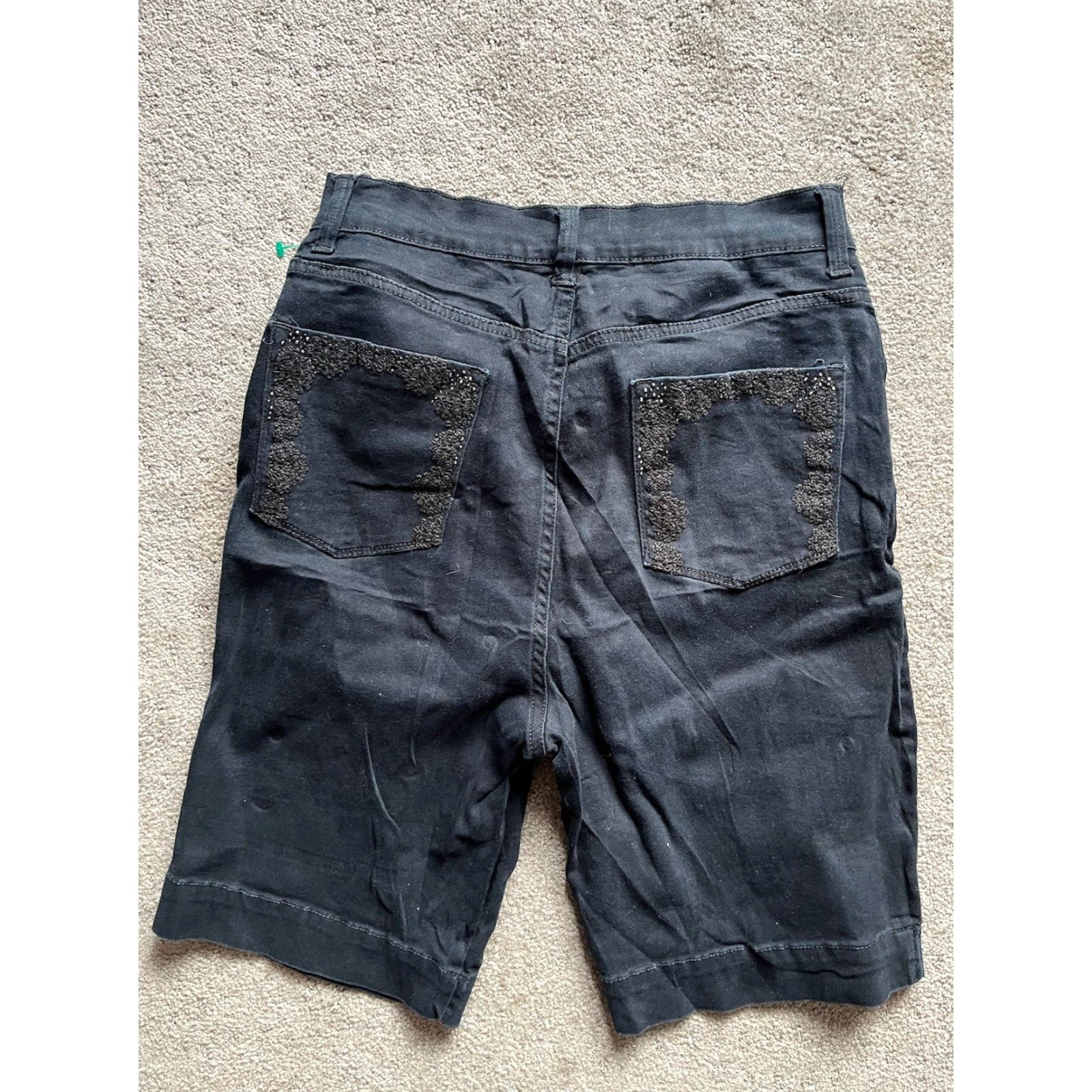 Gloria Vanderbilt Gloria Vanderbilt Women's Shorts All Around Slimming Effect 12P Size Black Jean Size 34" / US 12 / IT 48 - 2 Thumbnail